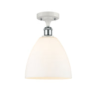Ballston Semi-Flush Mount Cast Brass White