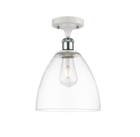 Ballston Semi-Flush Mount Cast Brass White