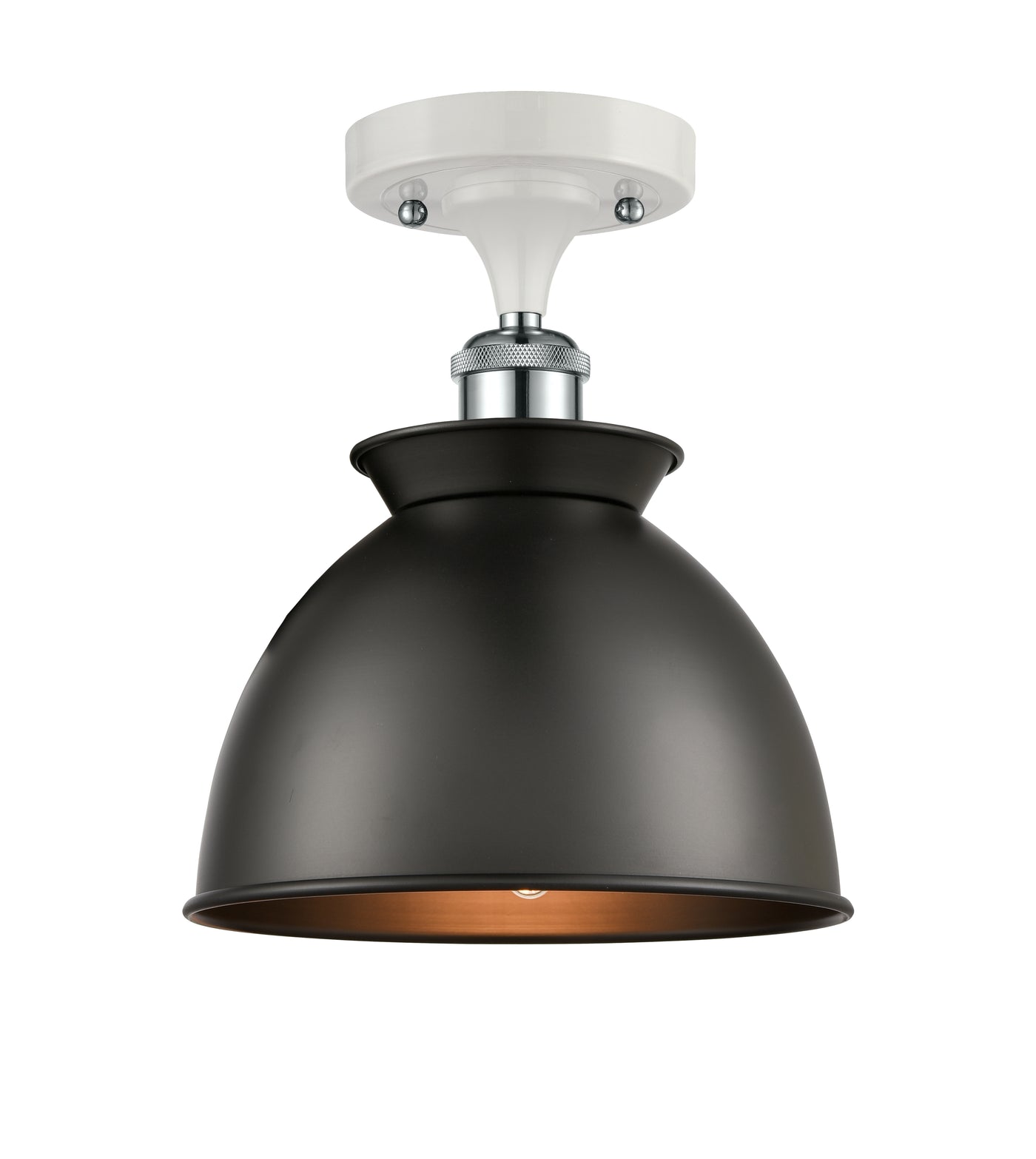 Ballston Semi-Flush Mount White Chrome