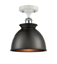 Ballston Semi-Flush Mount White Chrome