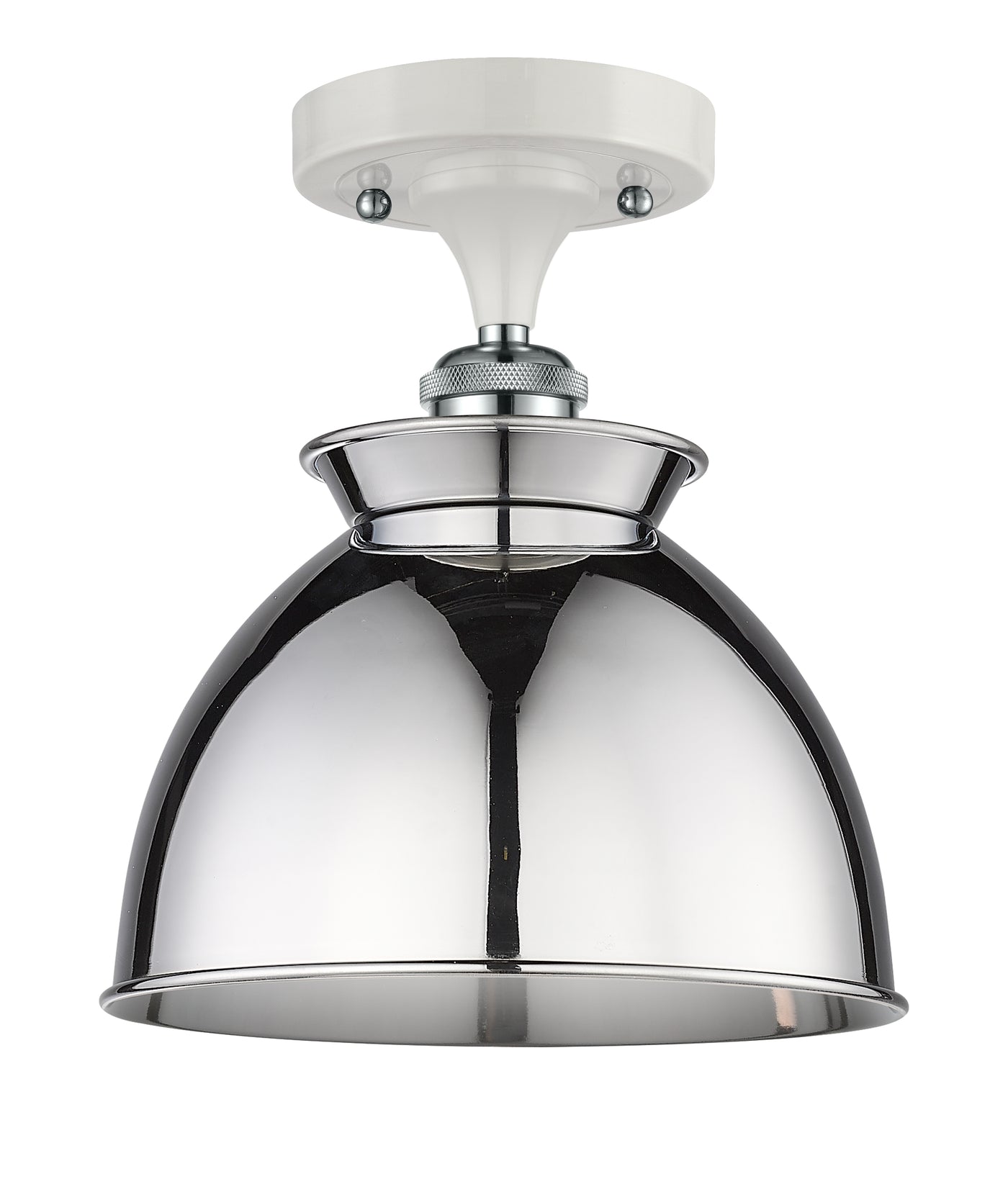 Ballston Semi-Flush Mount White Chrome