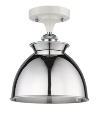 Ballston Semi-Flush Mount White Chrome