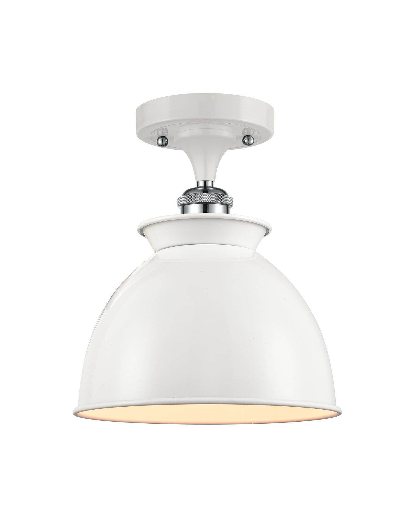 Ballston Semi-Flush Mount White Chrome