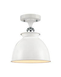 Ballston Semi-Flush Mount White Chrome