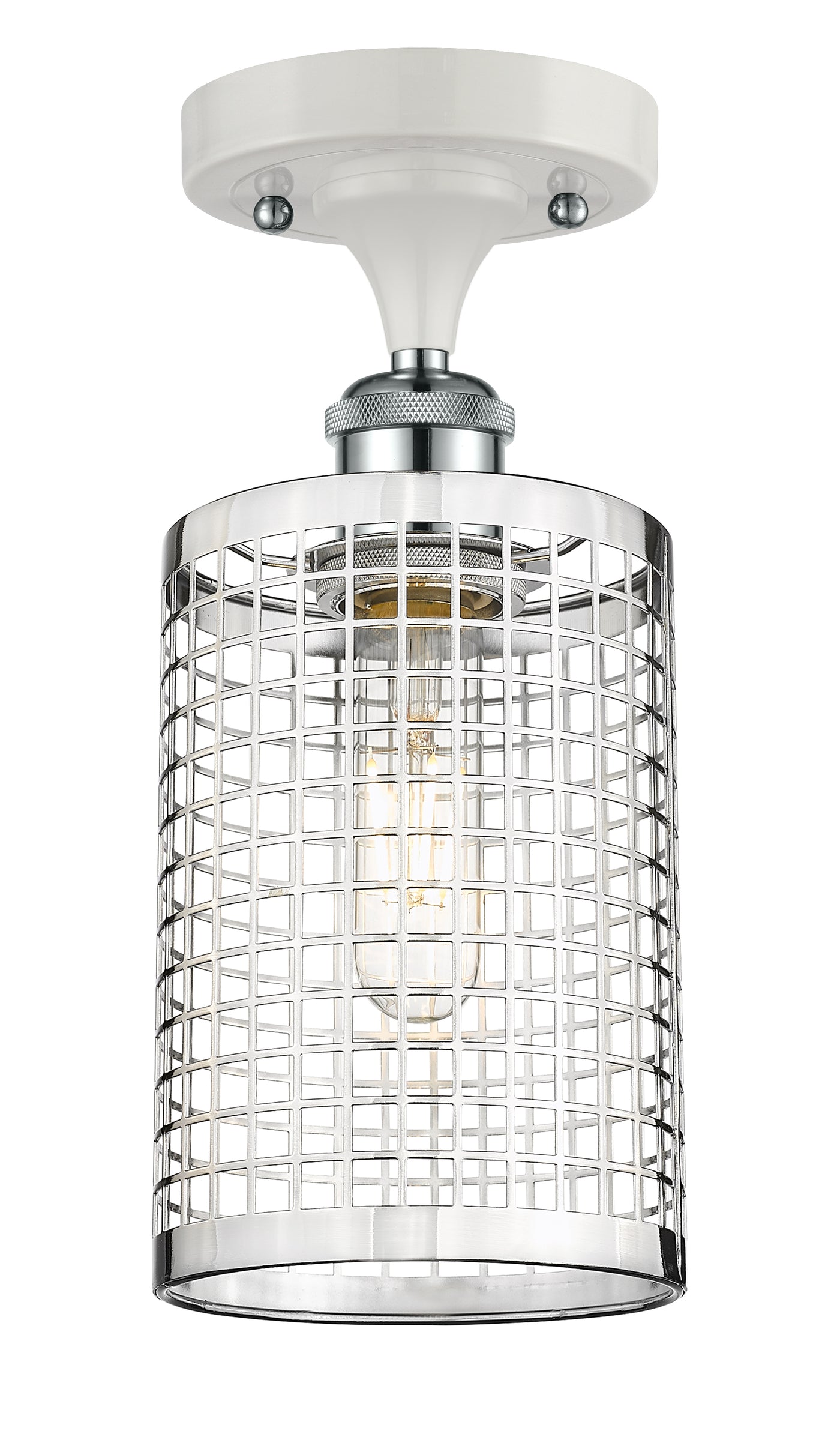 Ballston Semi-Flush Mount Polished Nickel