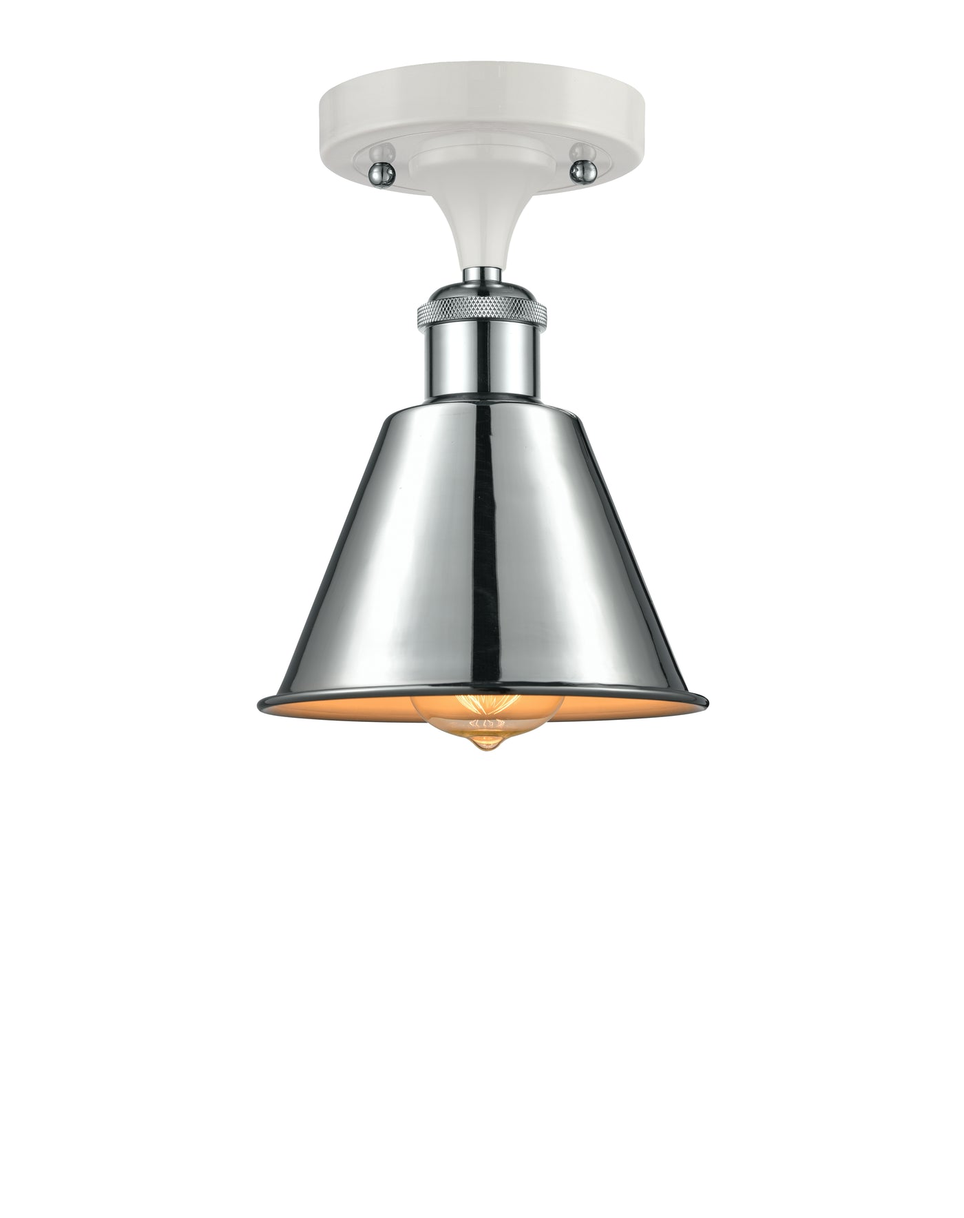 Ballston Semi-Flush Mount Cast Brass Chrome