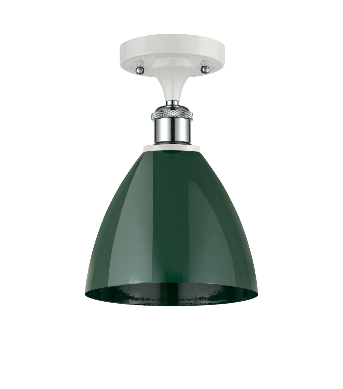 Ballston Semi-Flush Mount White Chrome