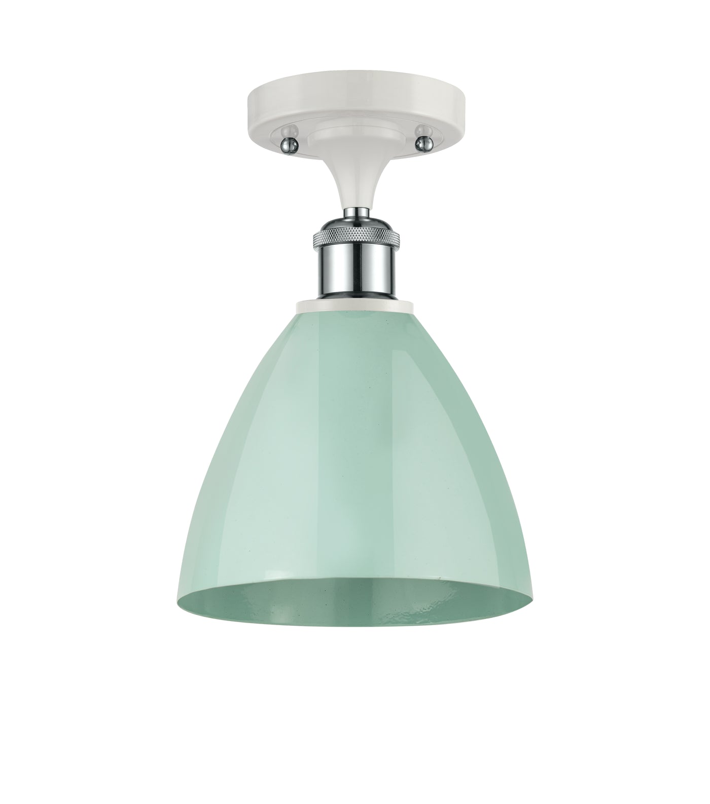 Ballston Semi-Flush Mount White Chrome