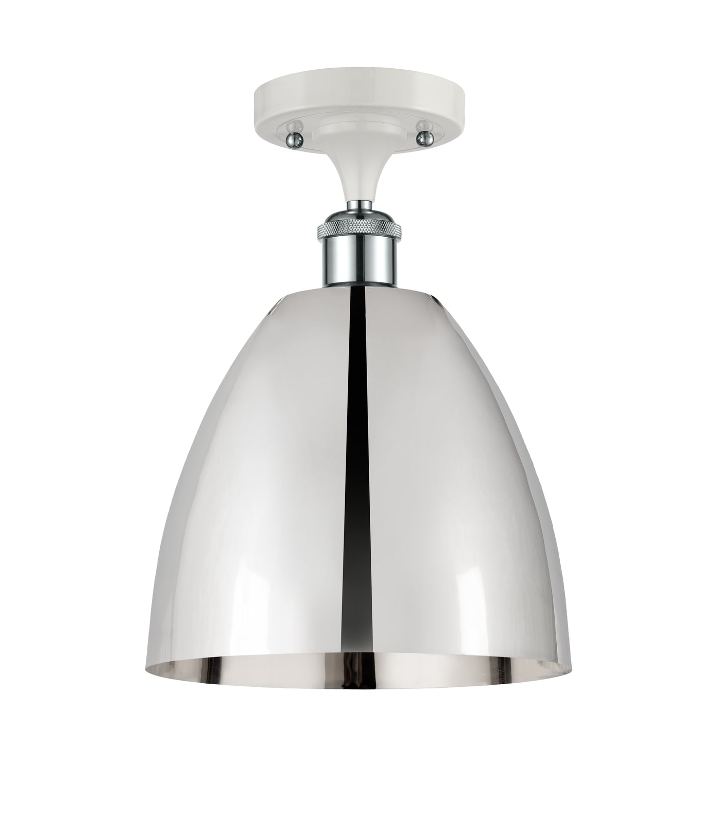 Ballston Semi-Flush Mount White Chrome