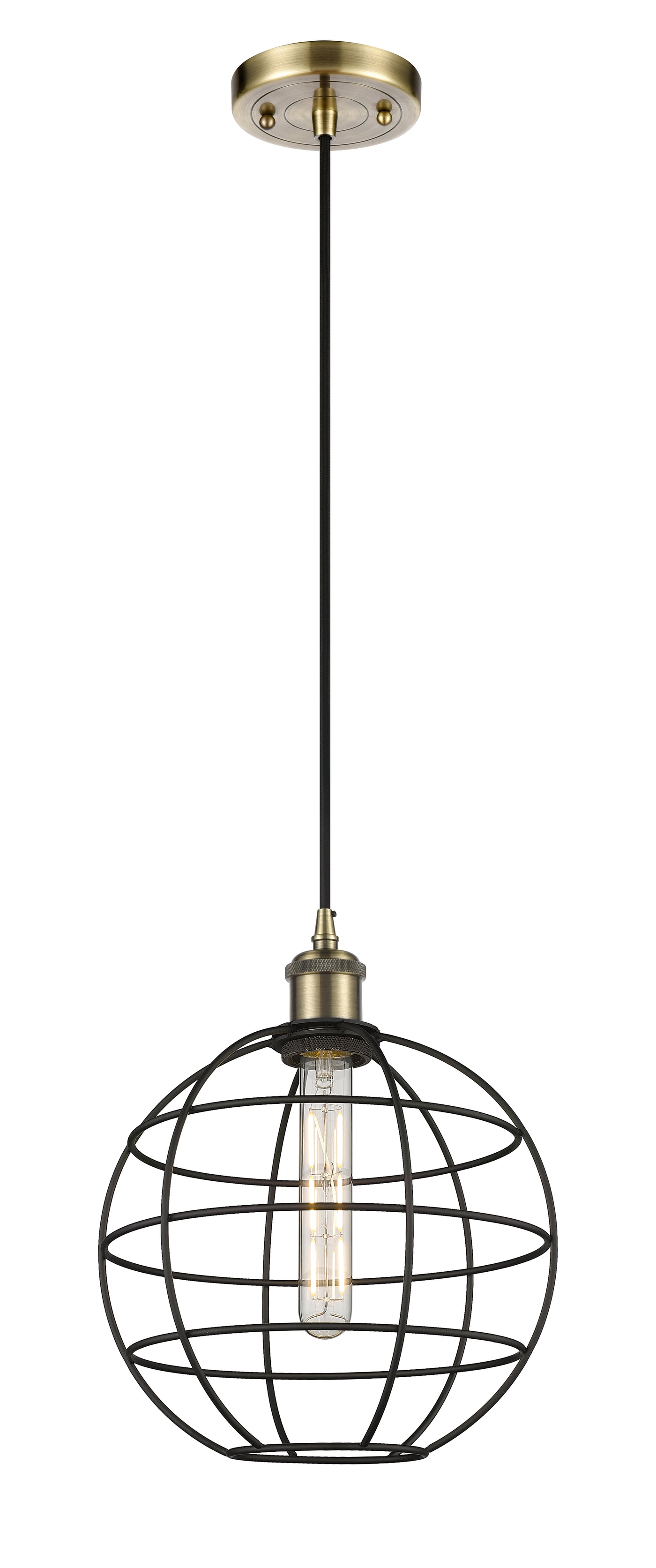 Ballston Mini Pendant Antique Brass 10 Inch