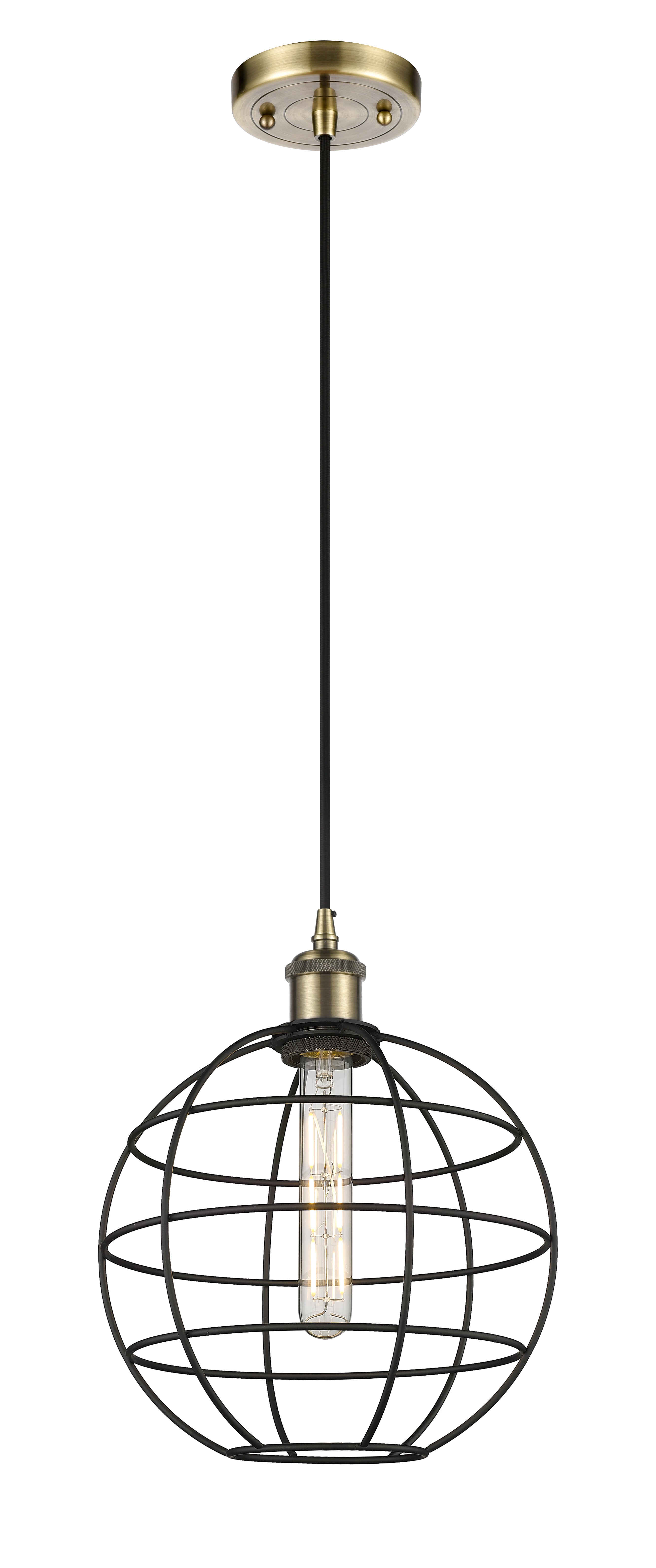 Ballston Mini Pendant Antique Brass 10 Inch