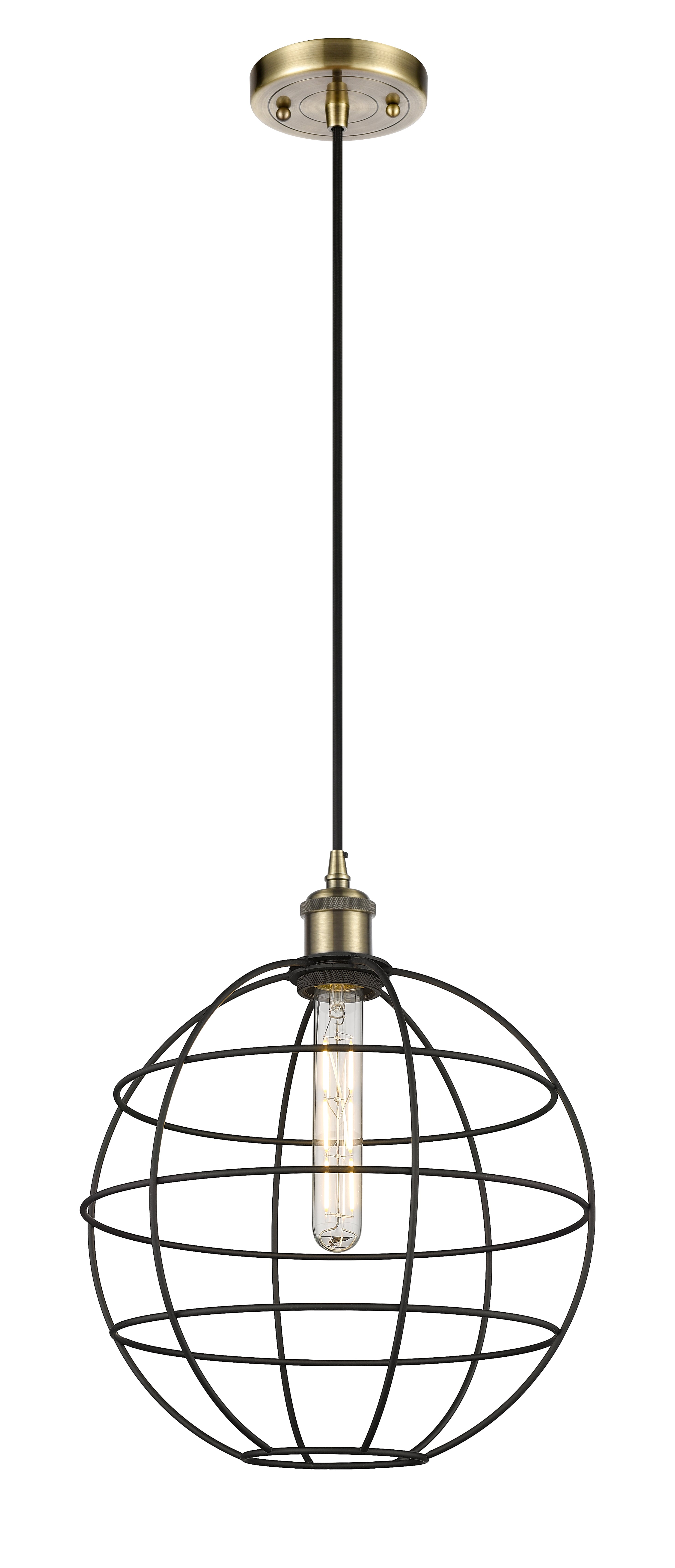 Ballston Mini Pendant Antique Brass Finish
