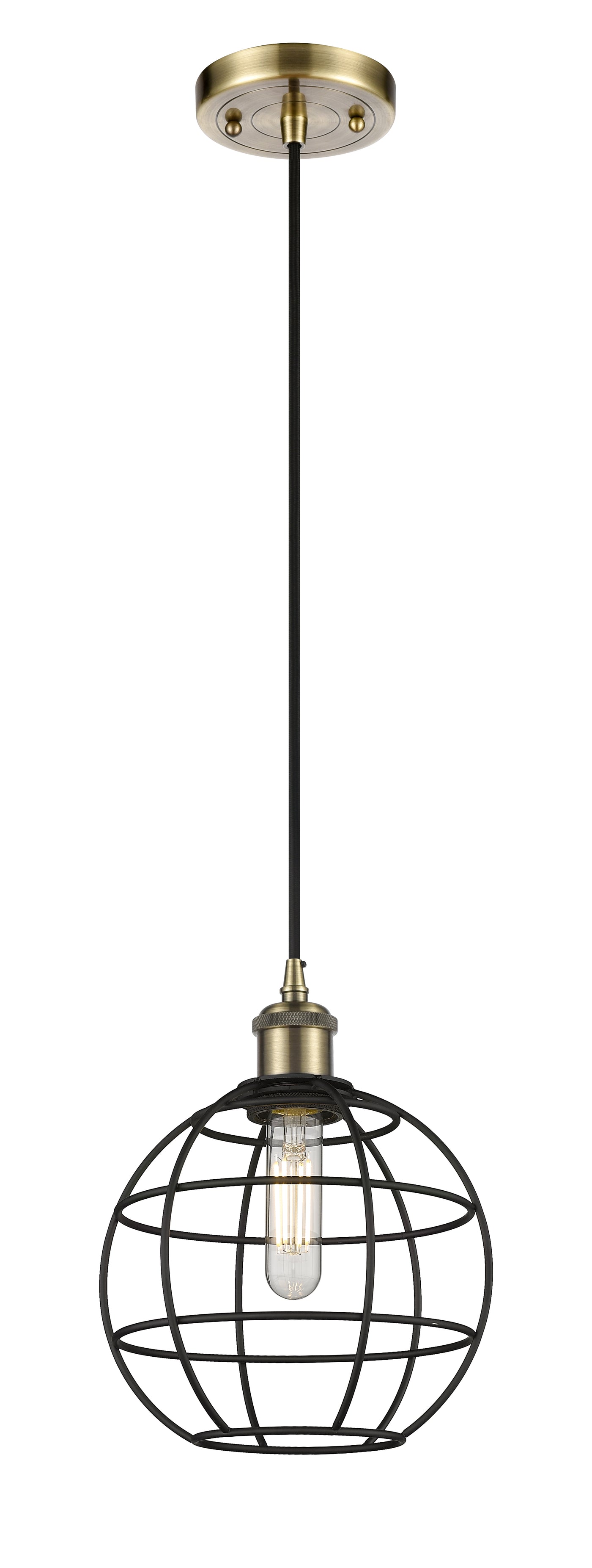 Ballston Mini Pendant Antique Brass Dimmable