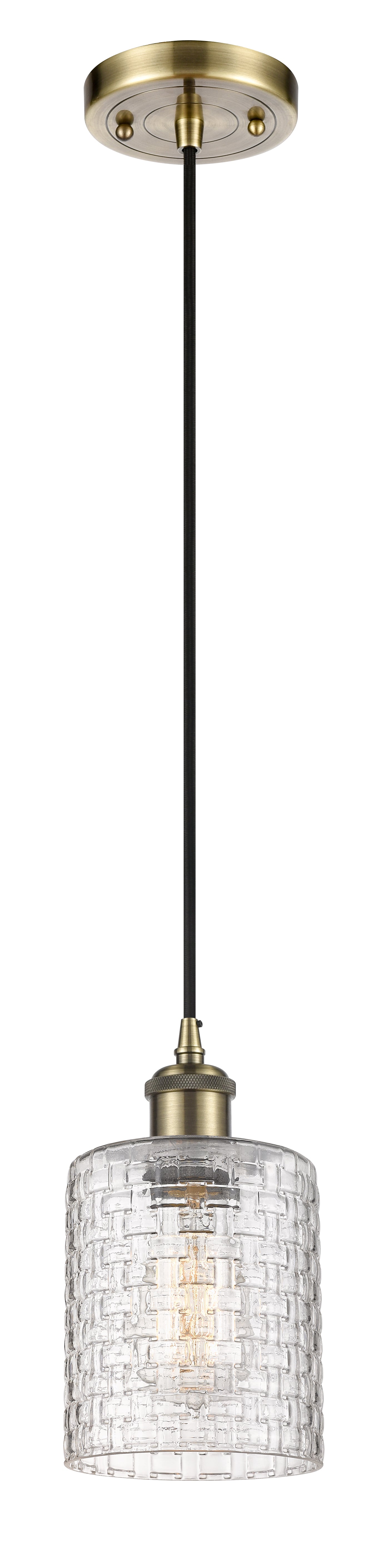 Ballston Mini Pendant 5 Inch Antique Brass