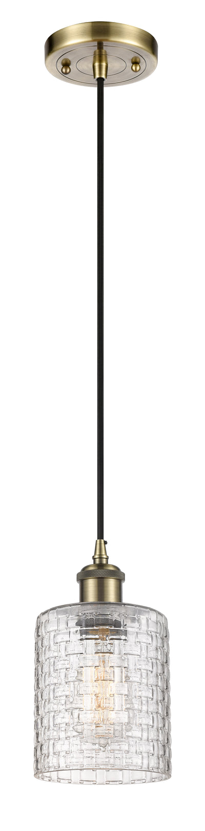 Ballston Mini Pendant 5 Inch Antique Brass