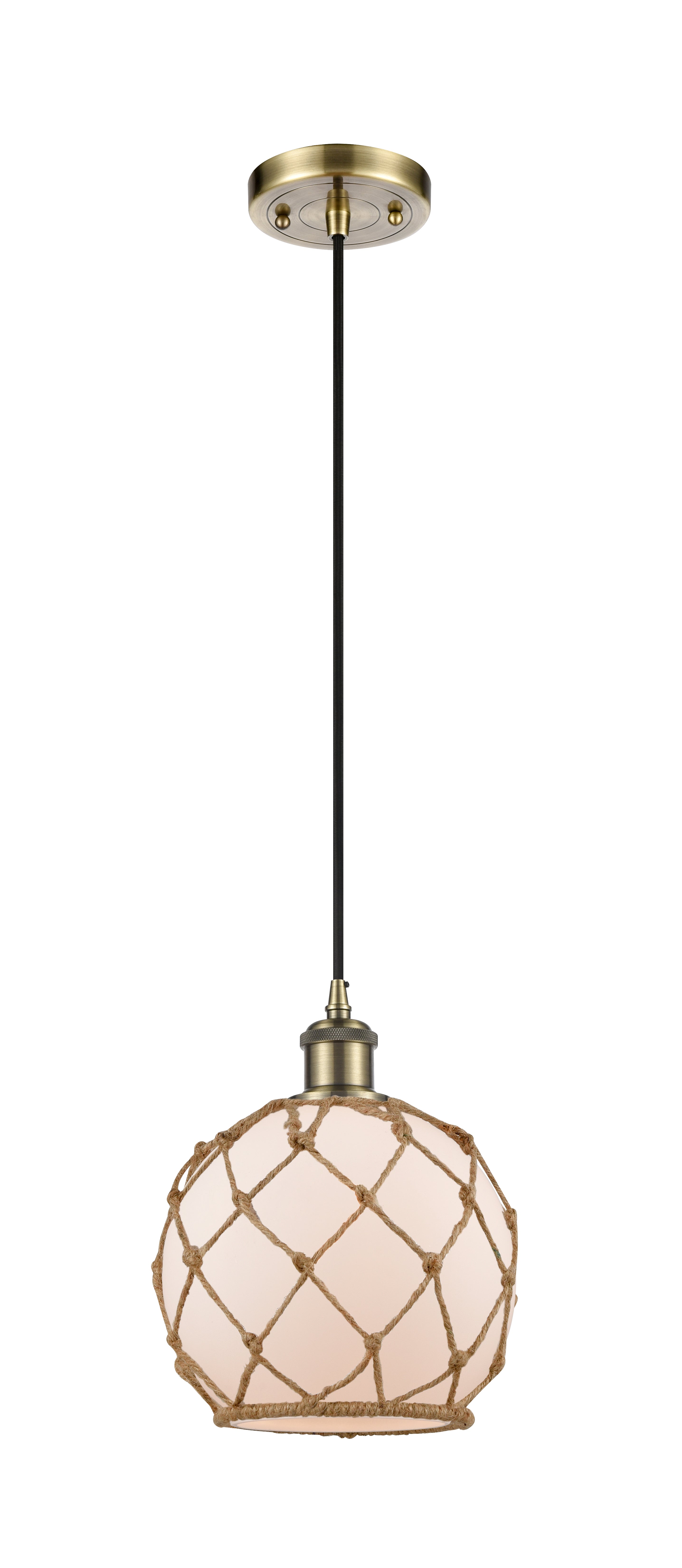 Ballston Mini Pendant Cast Brass 8 Inch