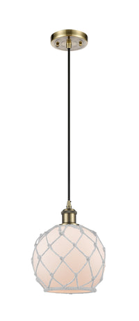 Ballston Mini Pendant Antique Brass 8 Inch