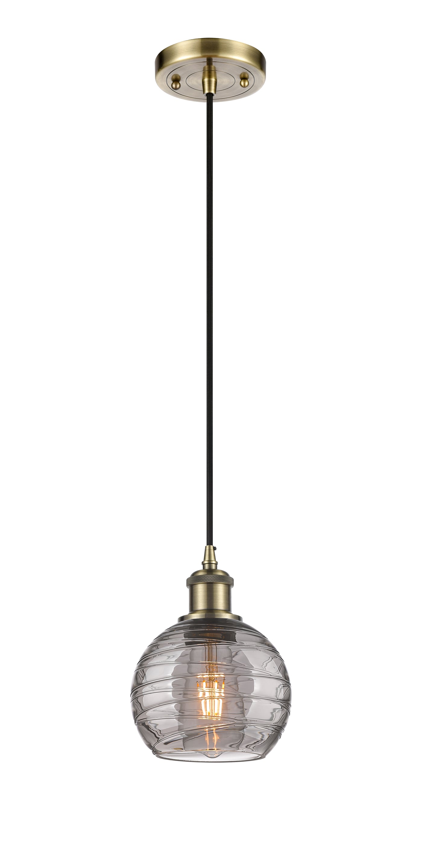Ballston Mini Pendant Antique Brass Finish