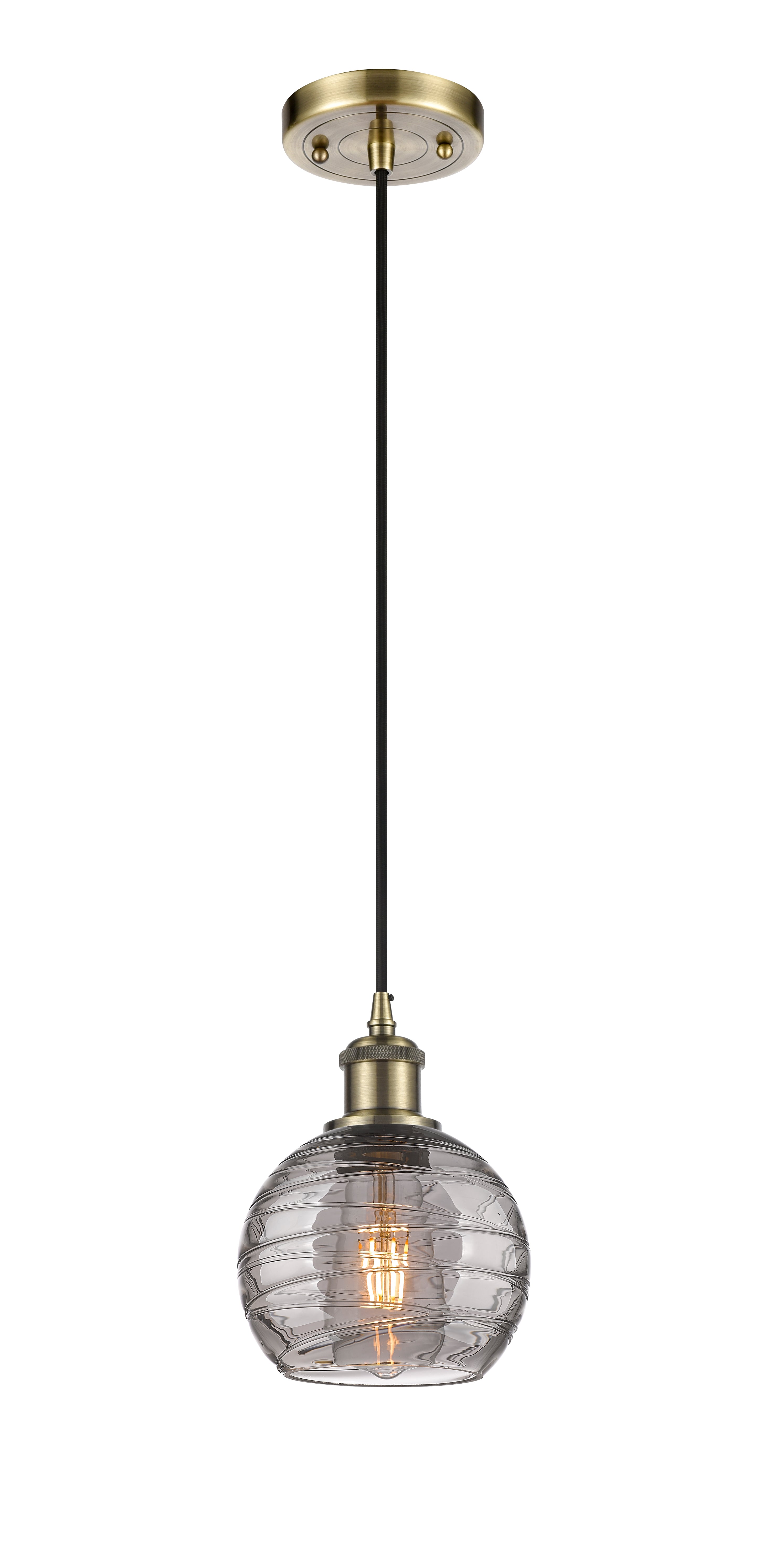 Ballston Mini Pendant Antique Brass Finish