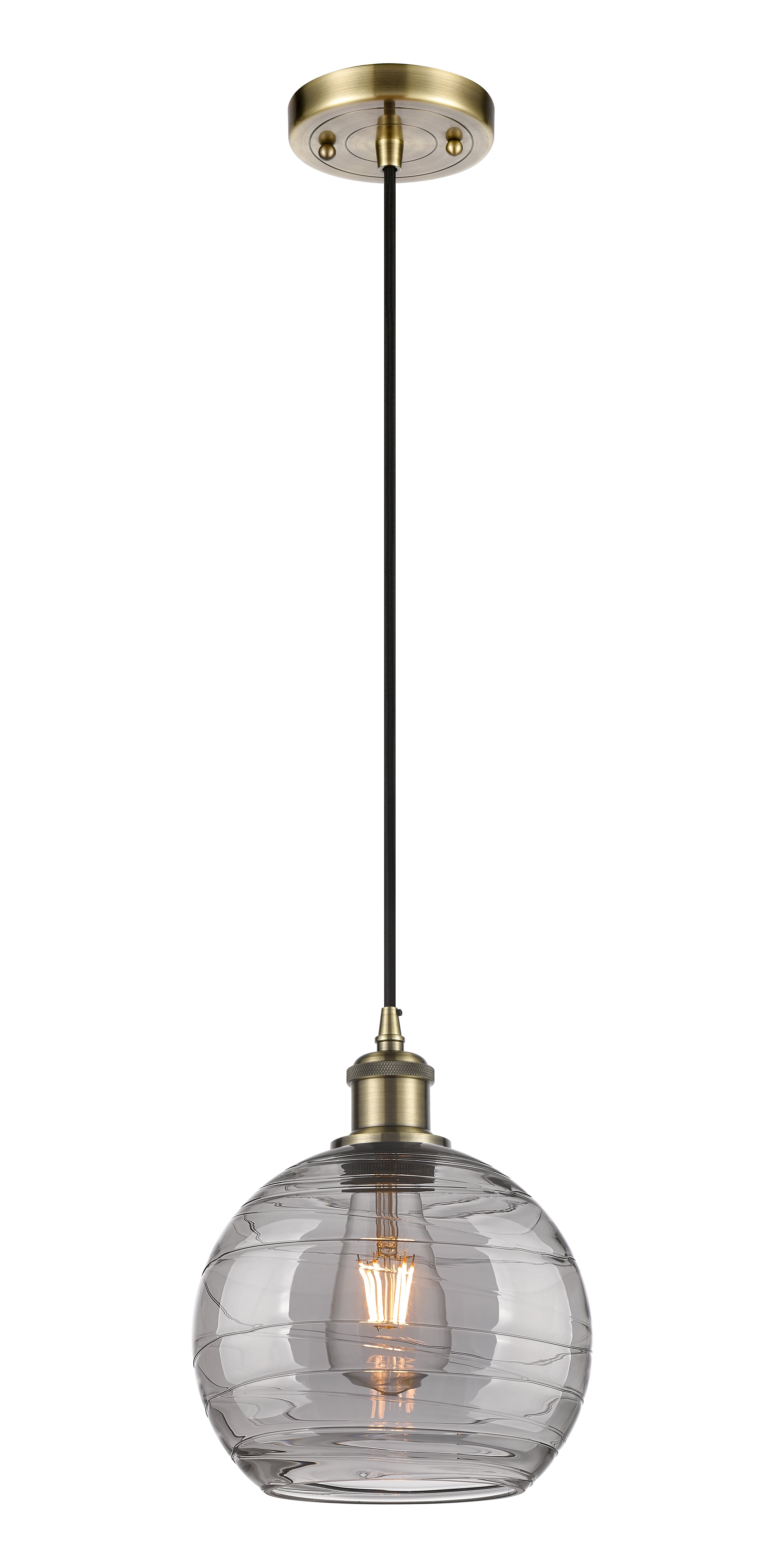 Ballston Mini Pendant Antique Brass Finish
