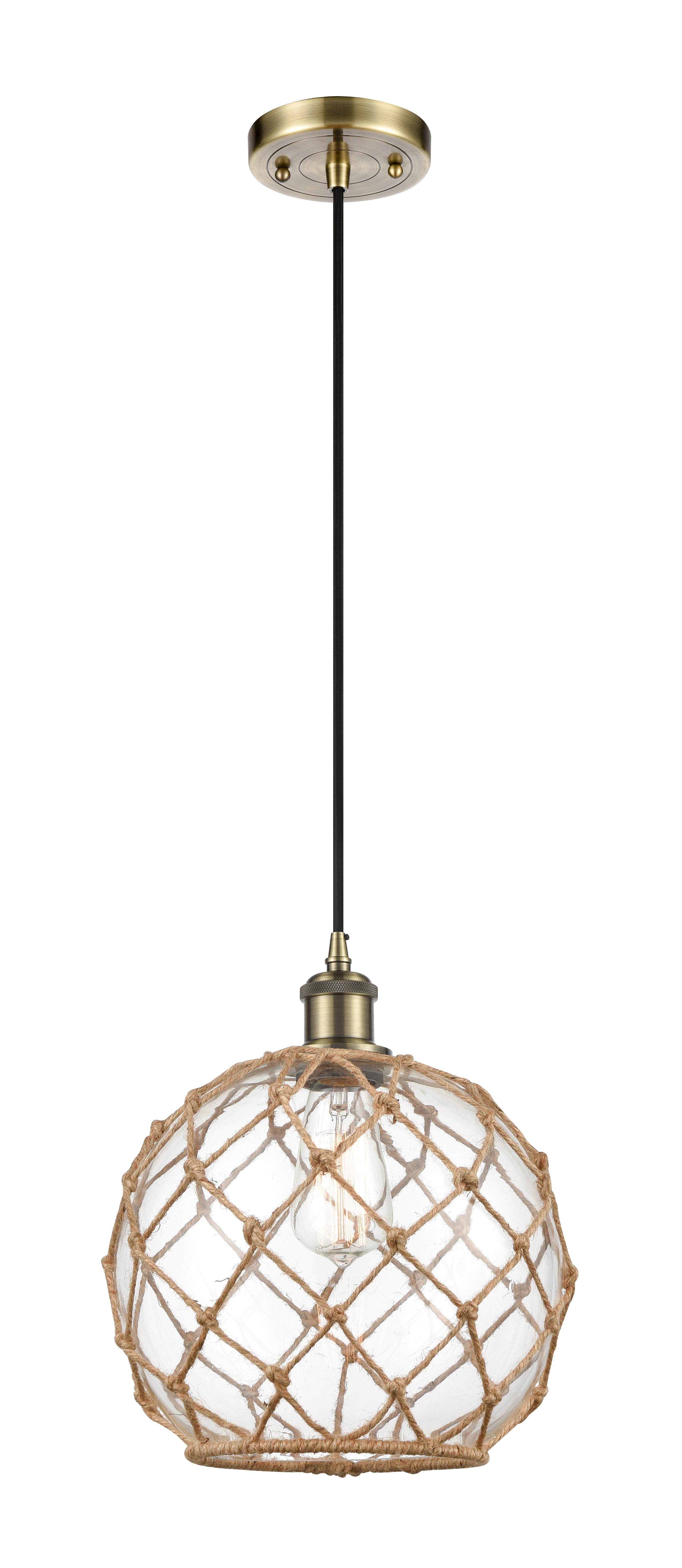 Ballston Mini Pendant Antique Brass Finish