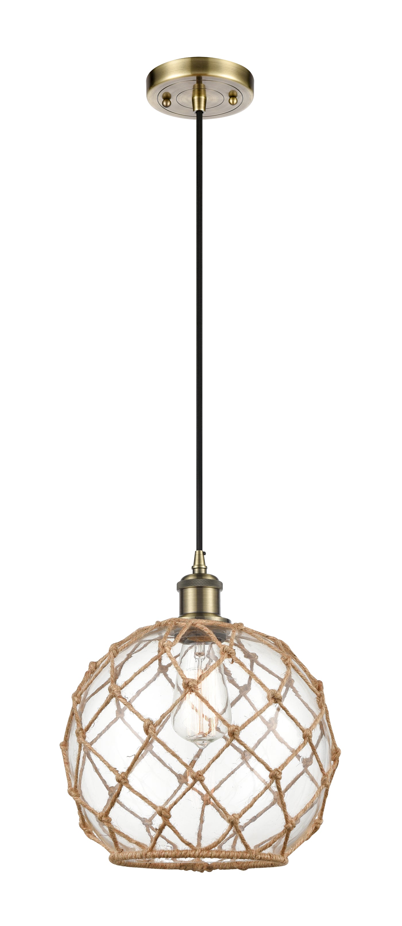 Ballston Mini Pendant Antique Brass Finish