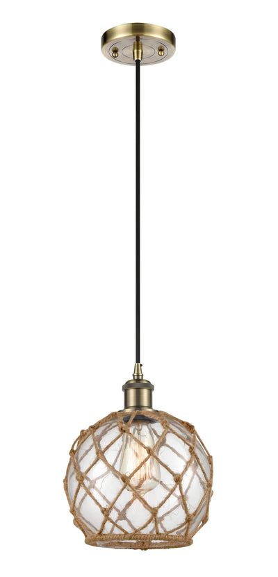 Ballston Mini Pendant Antique Brass 8 Inch