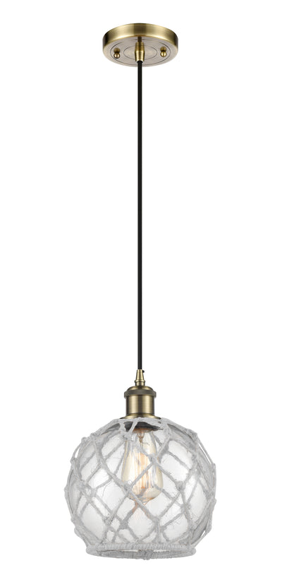 Ballston Mini Pendant Antique Brass 8 Inch