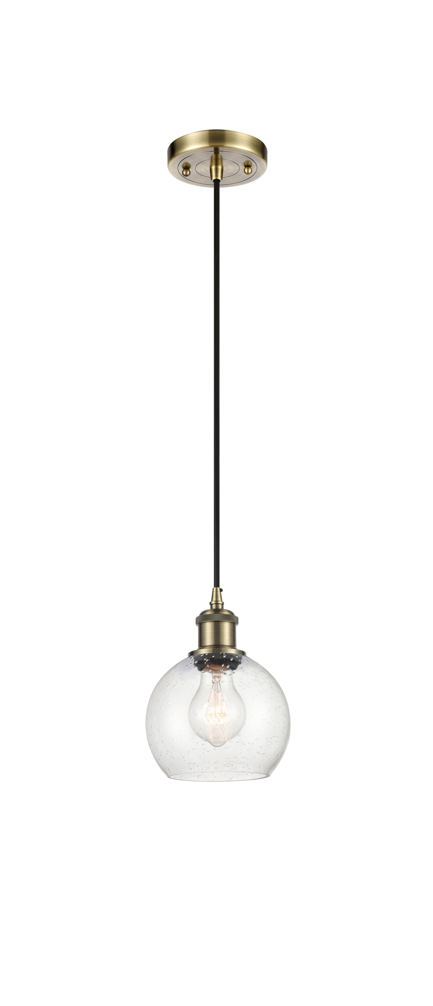 Ballston Mini Pendant Antique Brass Finish