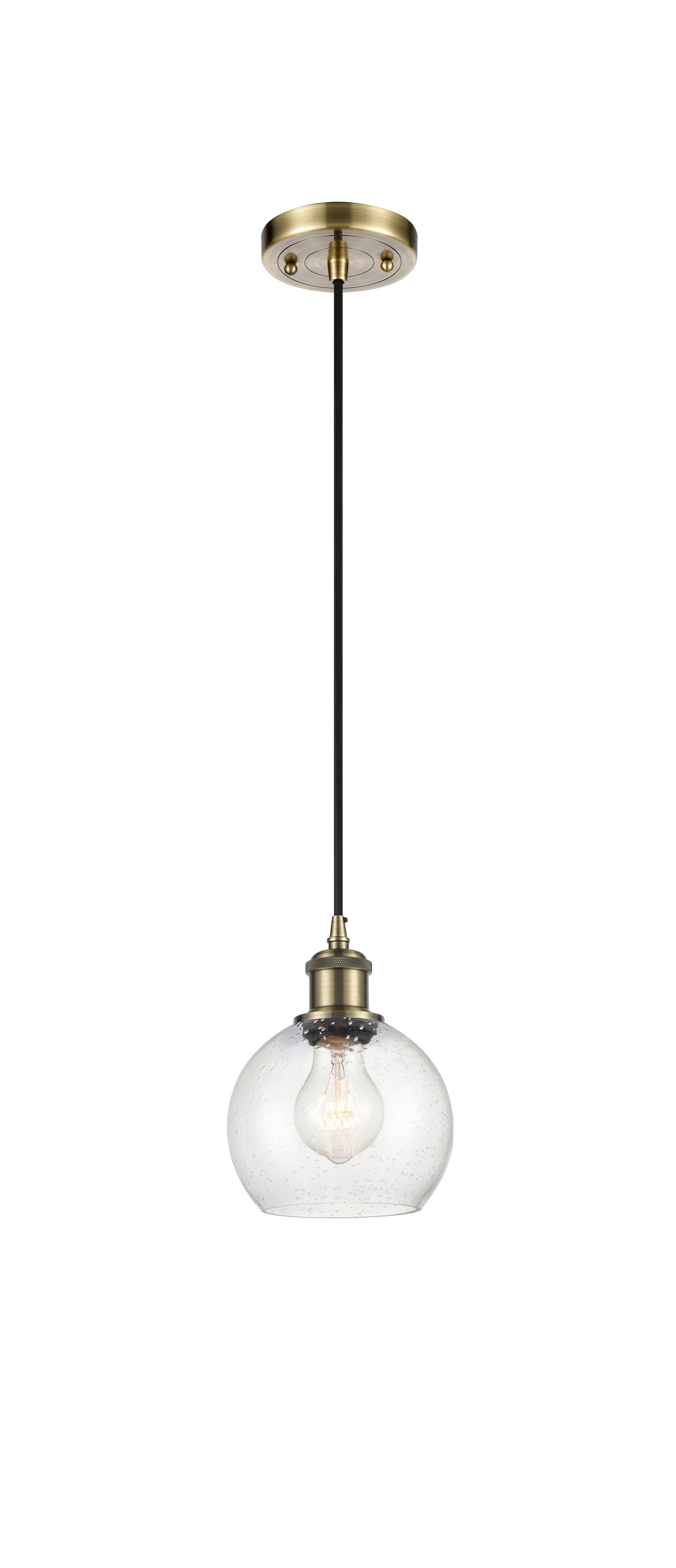 Ballston Mini Pendant Antique Brass Finish