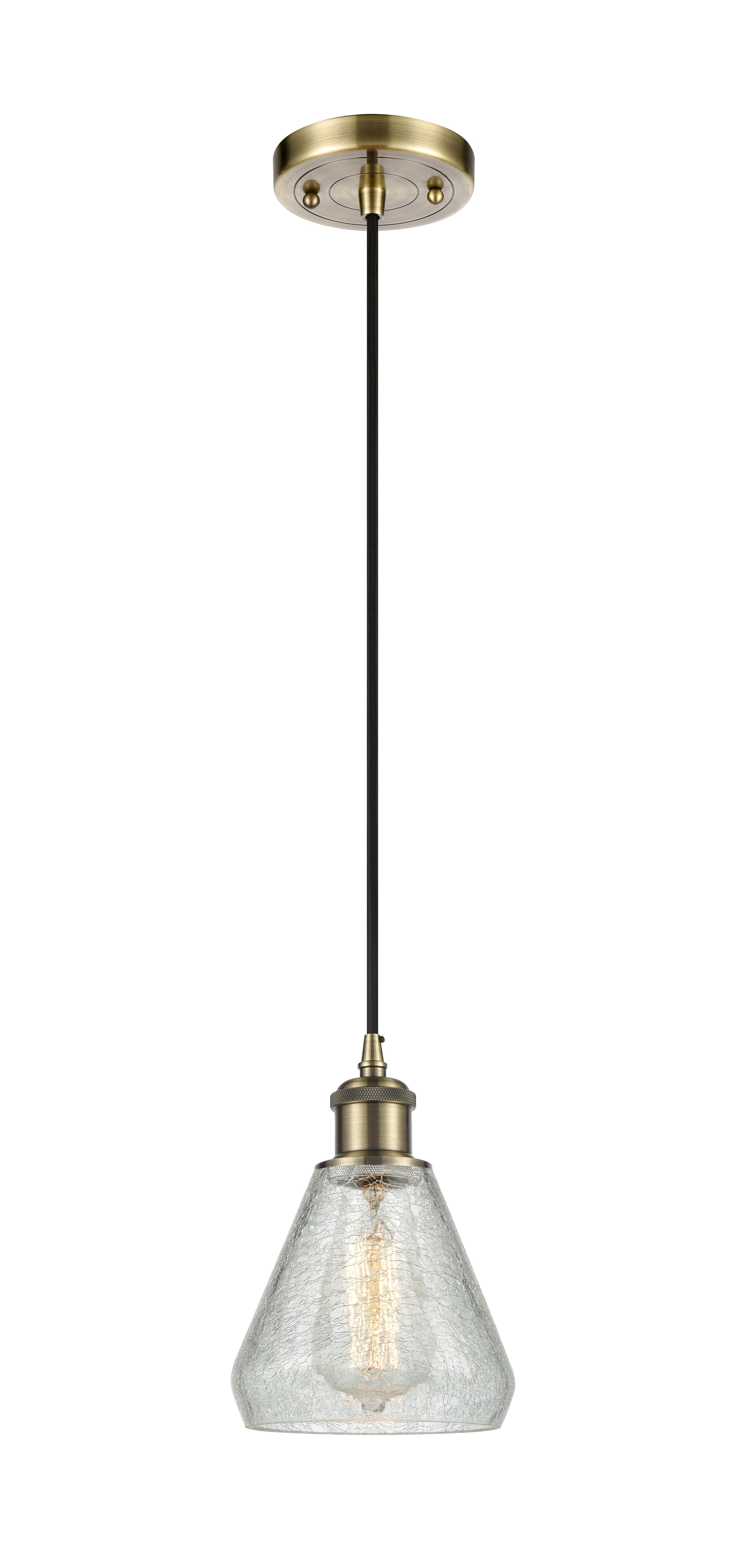 Ballston Mini Pendant Antique Brass 6 Inch