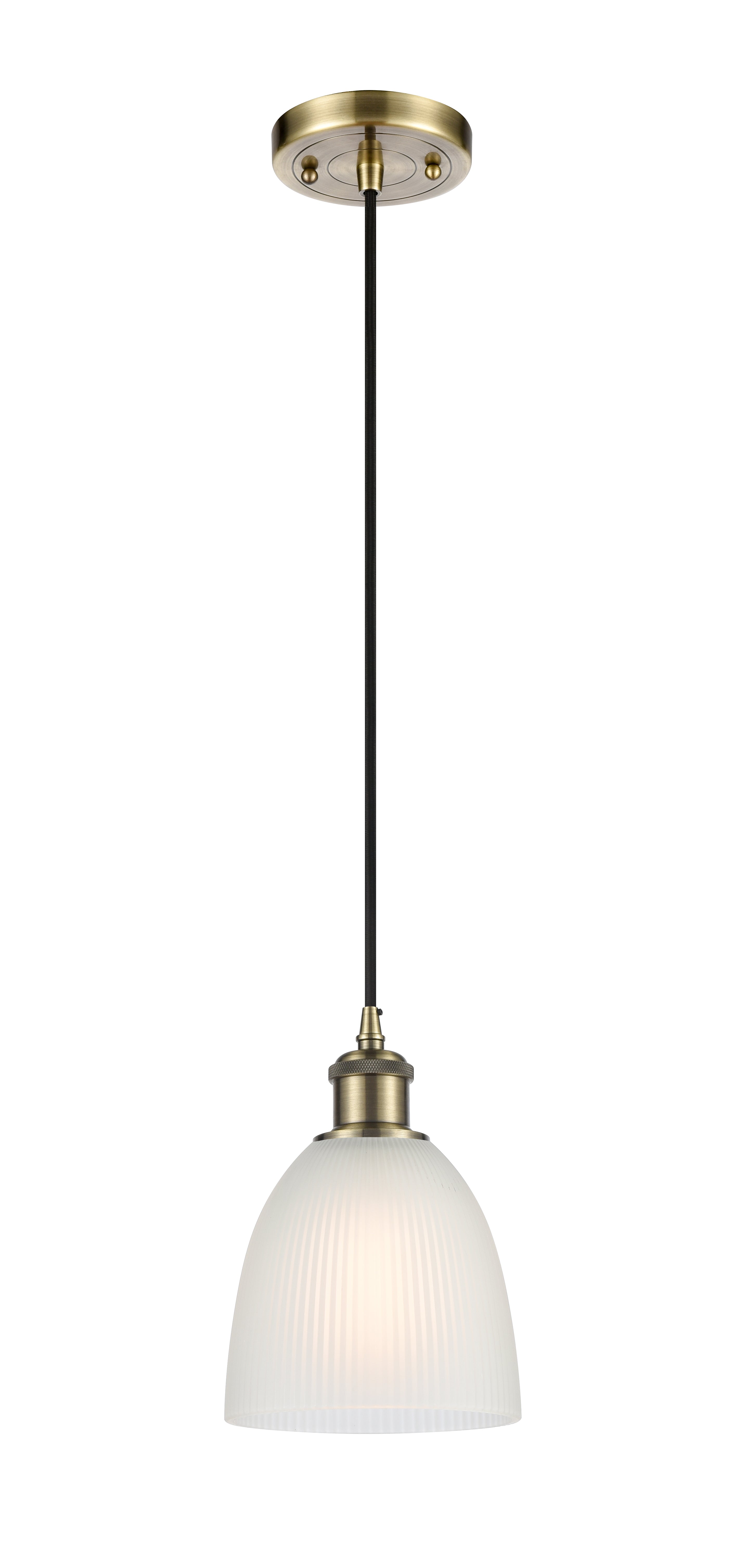 Ballston Mini Pendant Antique Brass Finish
