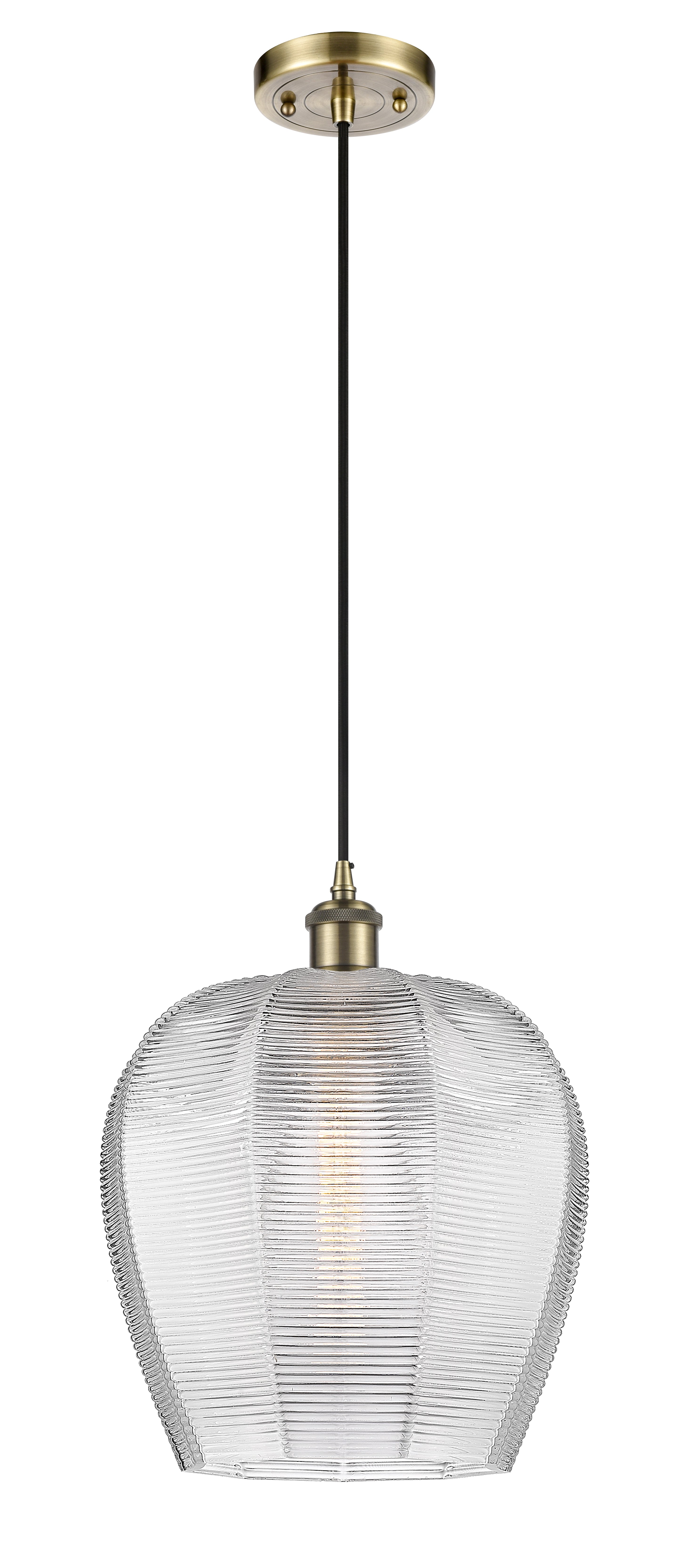 Ballston Mini Pendant Antique Brass Finish