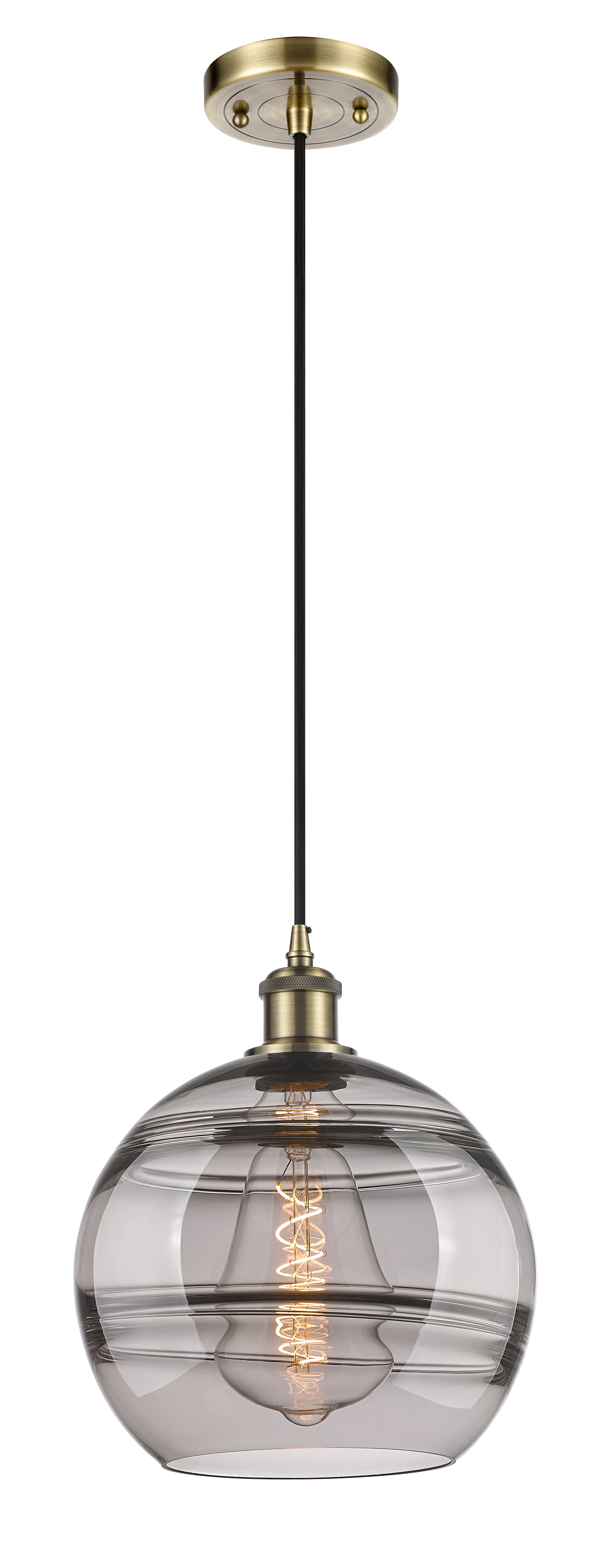 Ballston Mini Pendant Antique Brass Finish