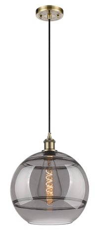 Ballston Mini Pendant Antique Brass Glass