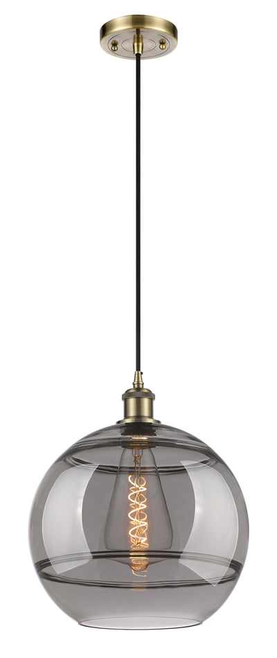 Ballston Mini Pendant Antique Brass Glass