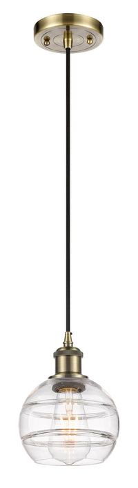 Ballston Mini Pendant Antique Brass Finish