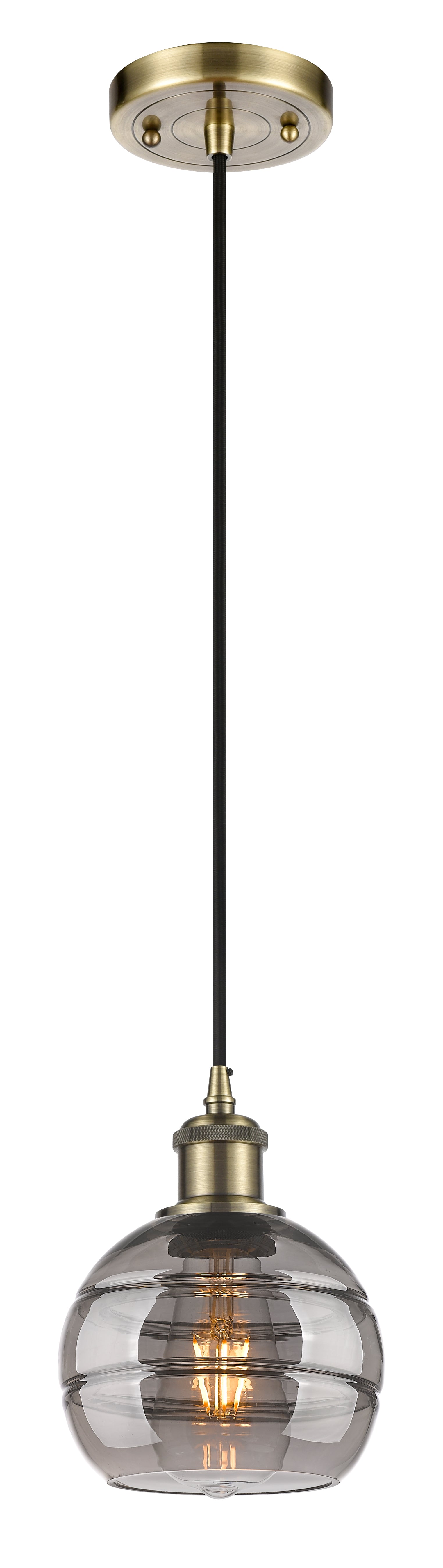 Ballston Mini Pendant Antique Brass Finish