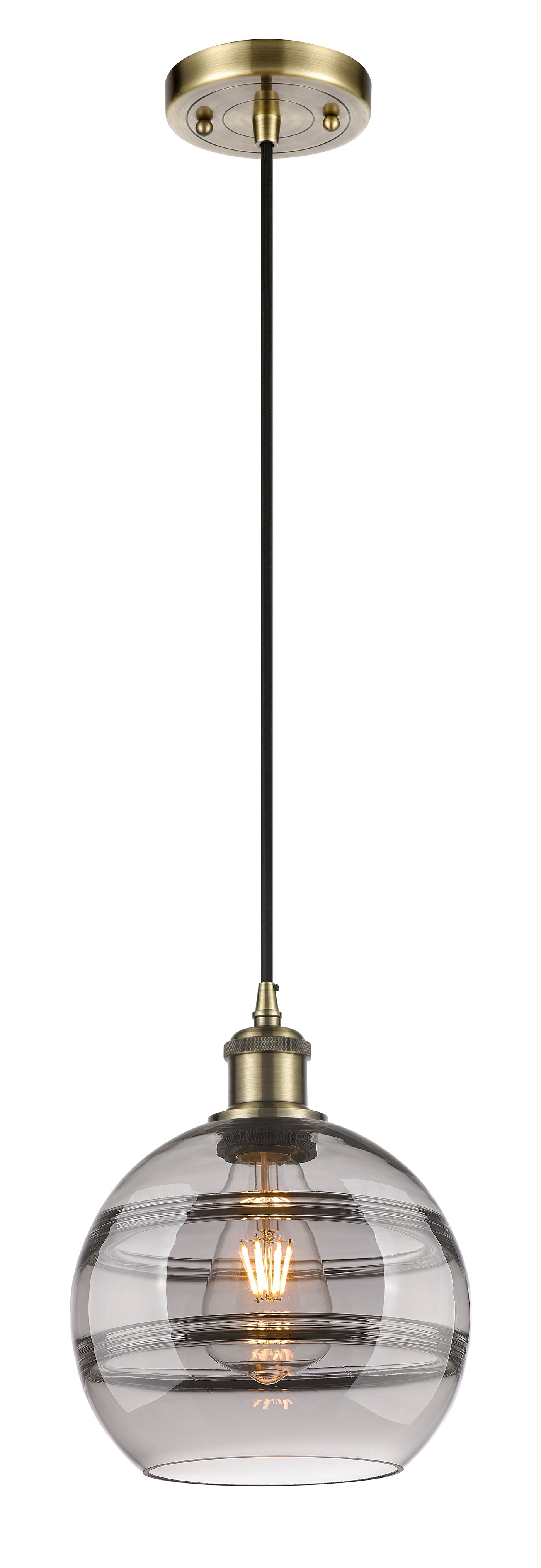 Ballston Mini Pendant Antique Brass Finish