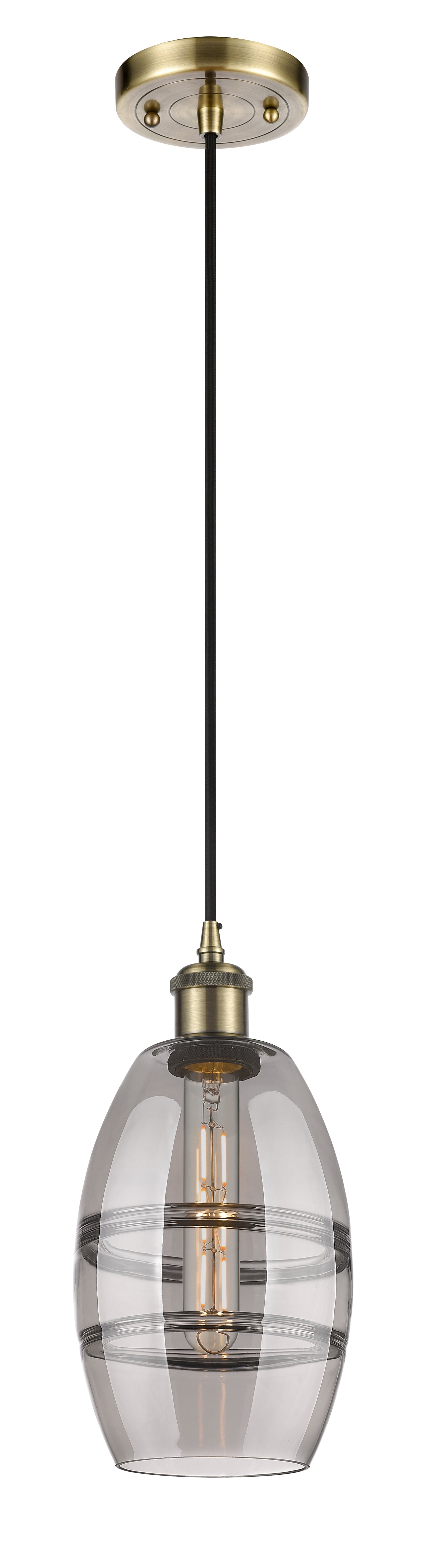 Ballston Mini Pendant Antique Brass Finish