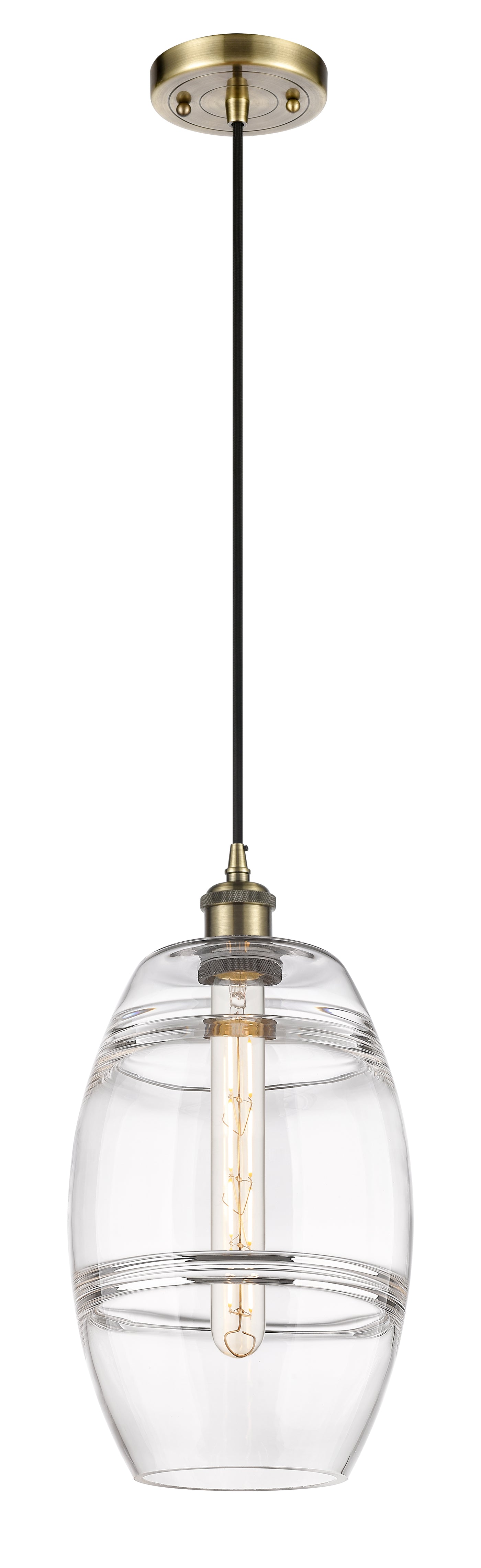 Ballston Mini Pendant Antique Brass Finish