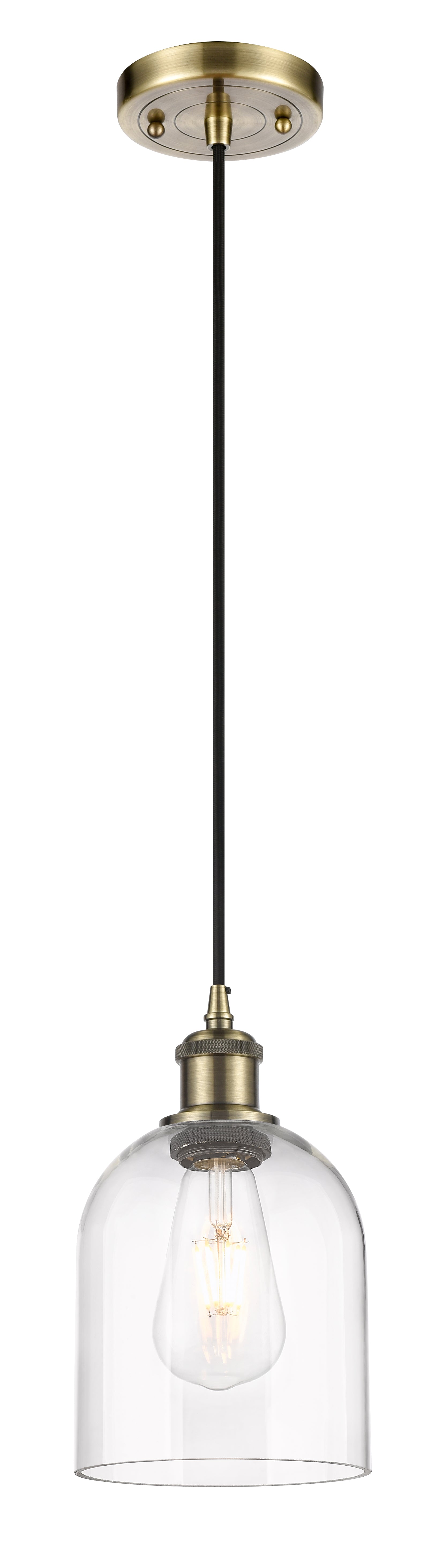 Ballston Mini Pendant Antique Brass Finish