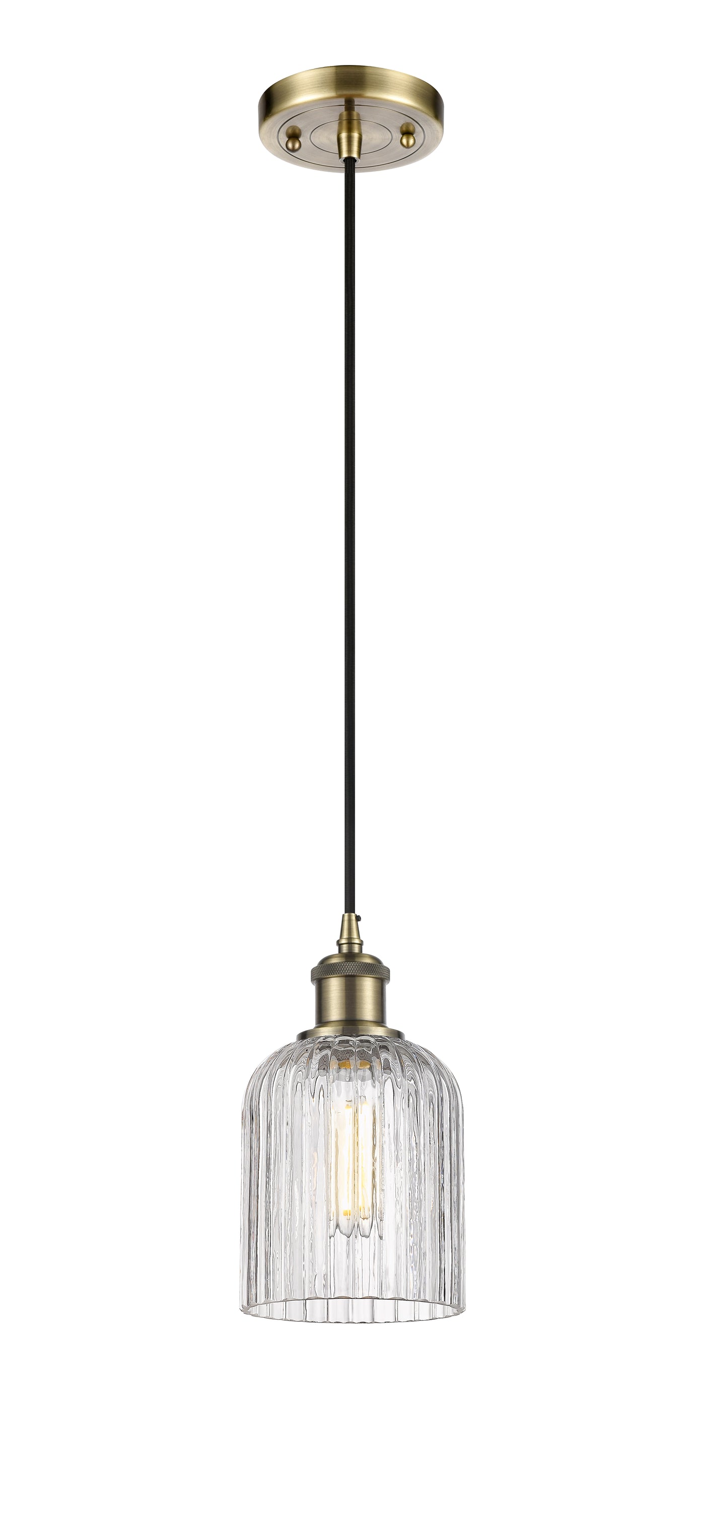 Ballston Mini Pendant Antique Brass Finish