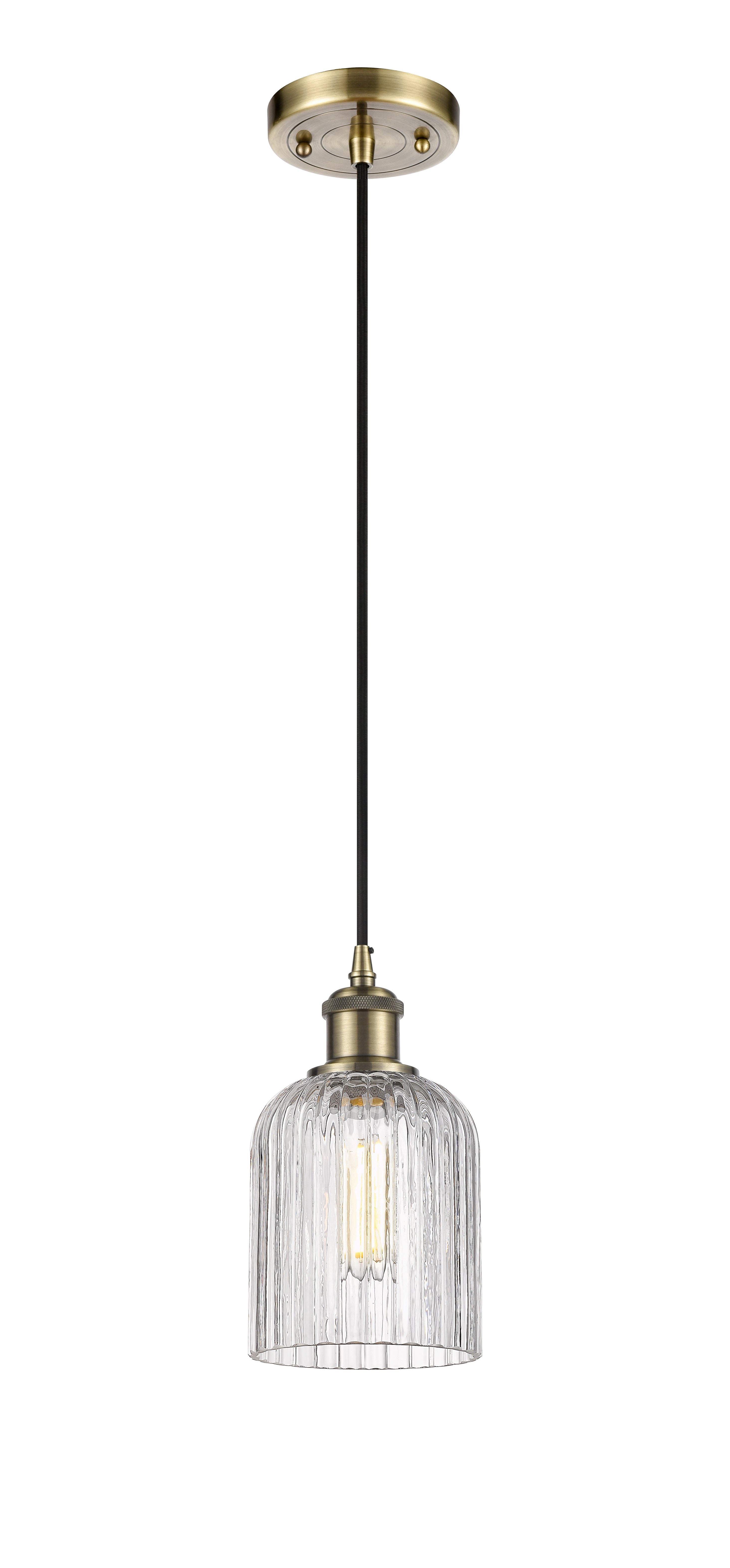 Ballston Mini Pendant Antique Brass Finish