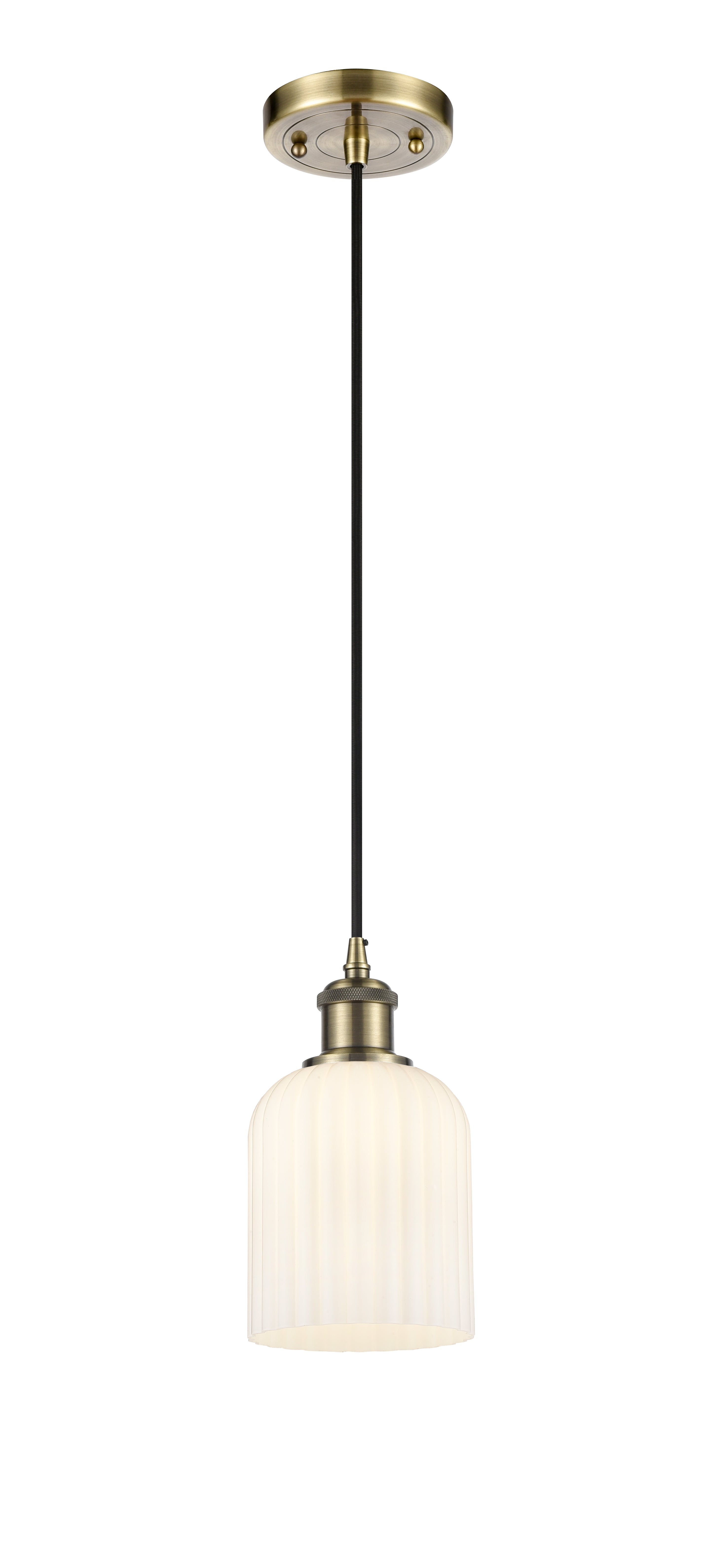 Ballston Mini Pendant Antique Brass Finish