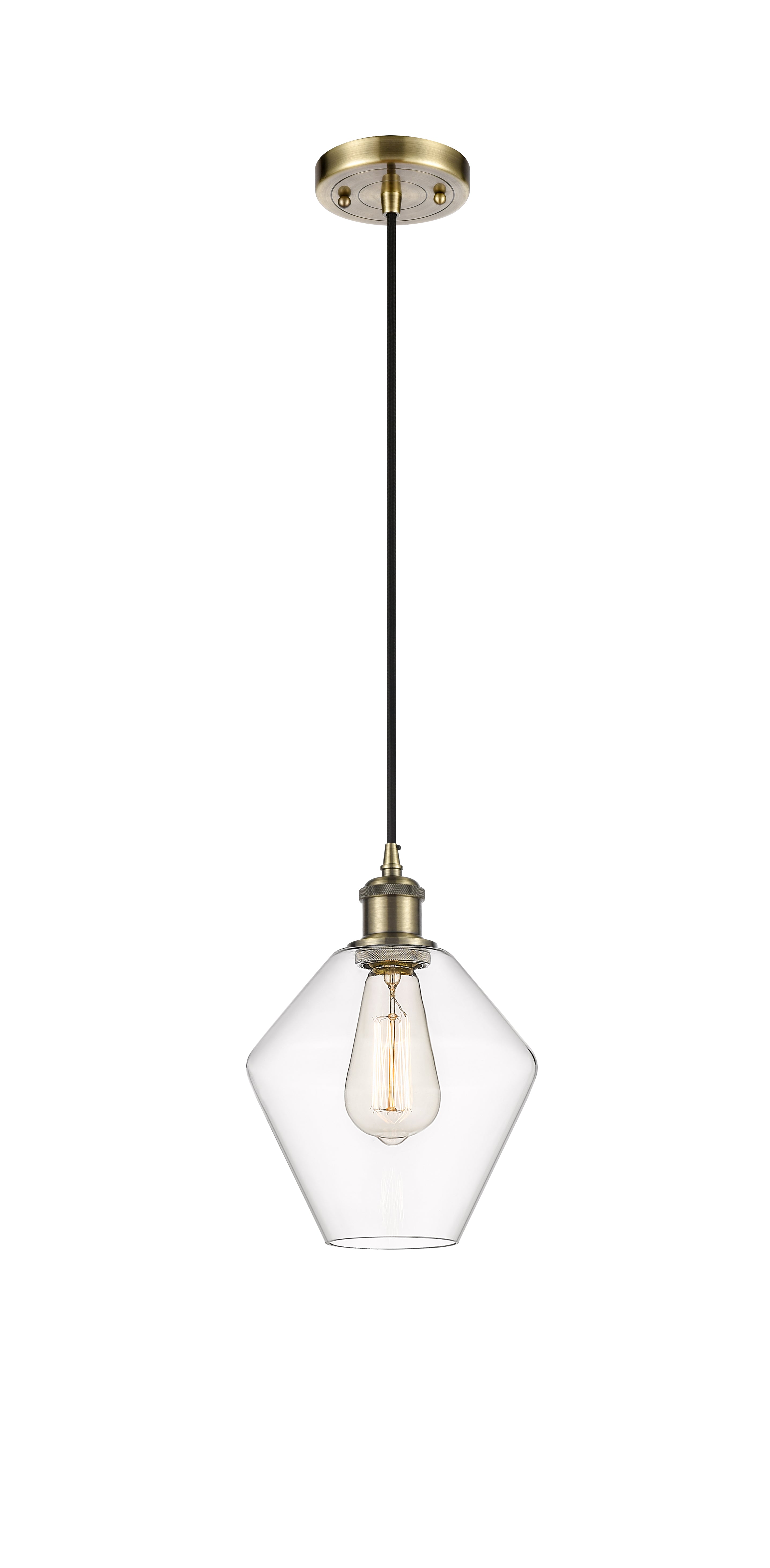 Ballston Mini Pendant Antique Brass Finish