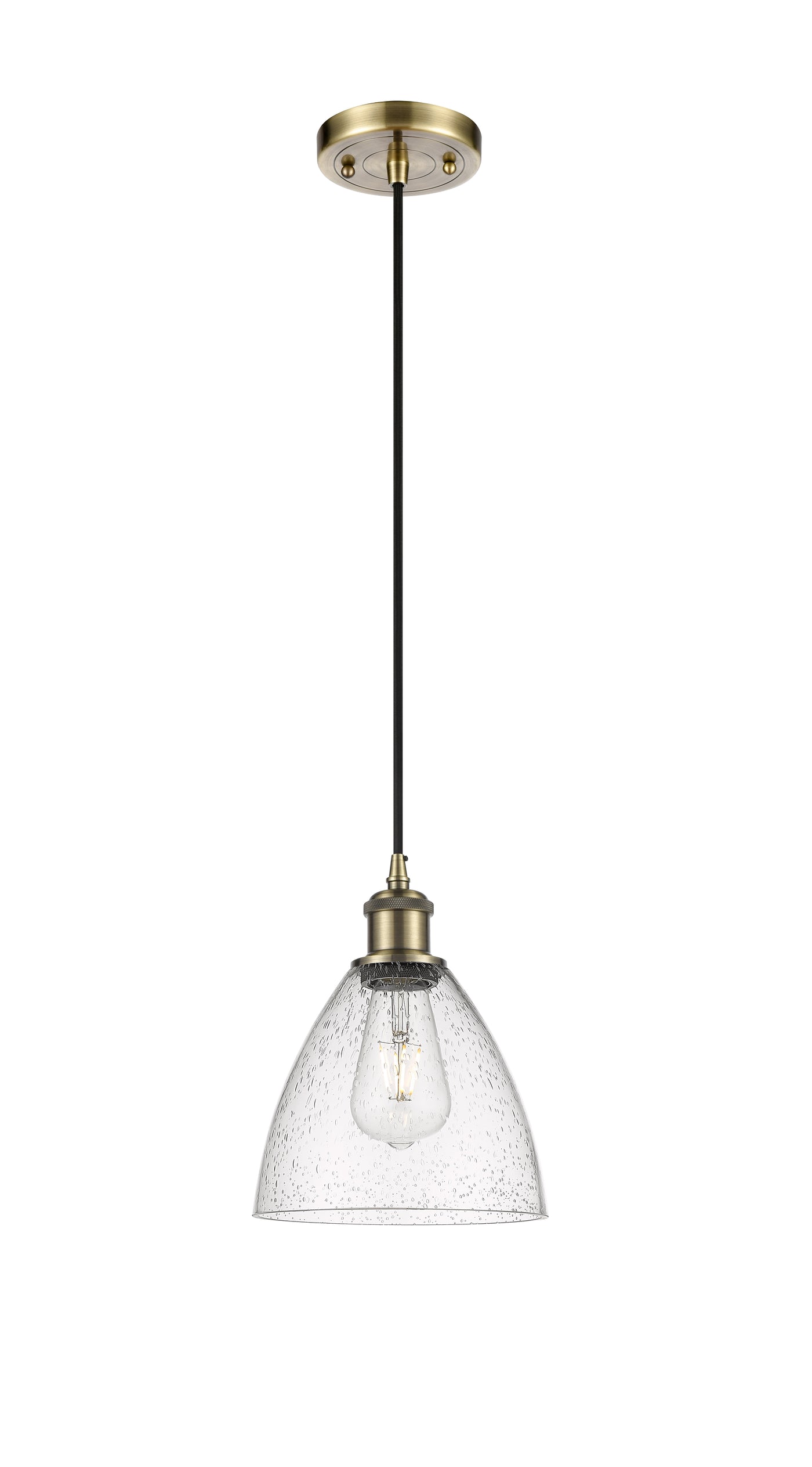 Ballston Mini Pendant Antique Brass Finish