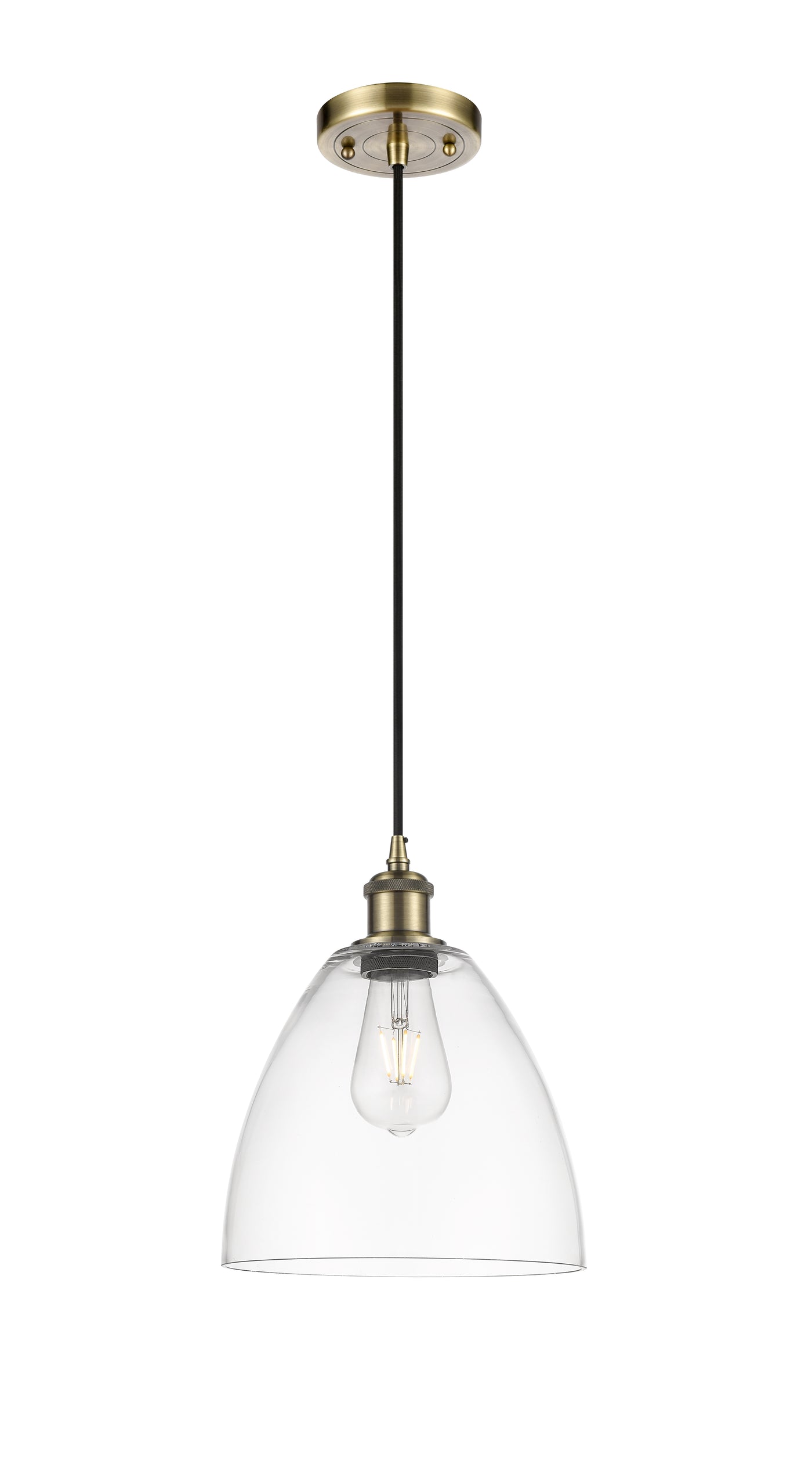 Ballston Mini Pendant Antique Brass Finish
