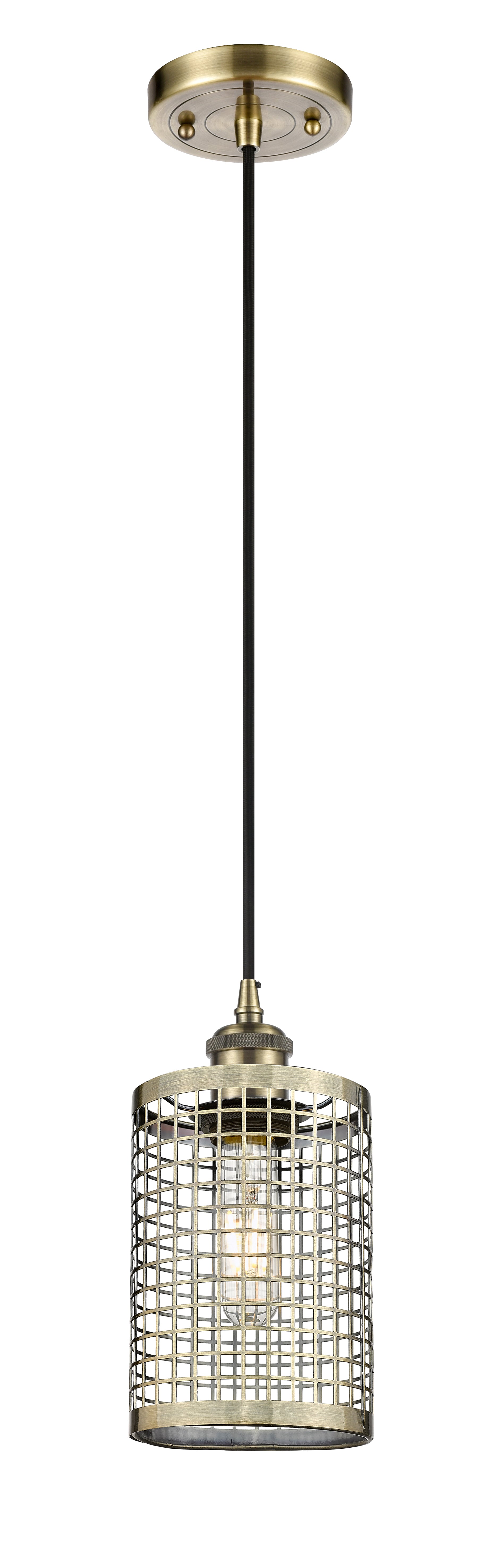 Ballston Mini Pendant Antique Brass Finish