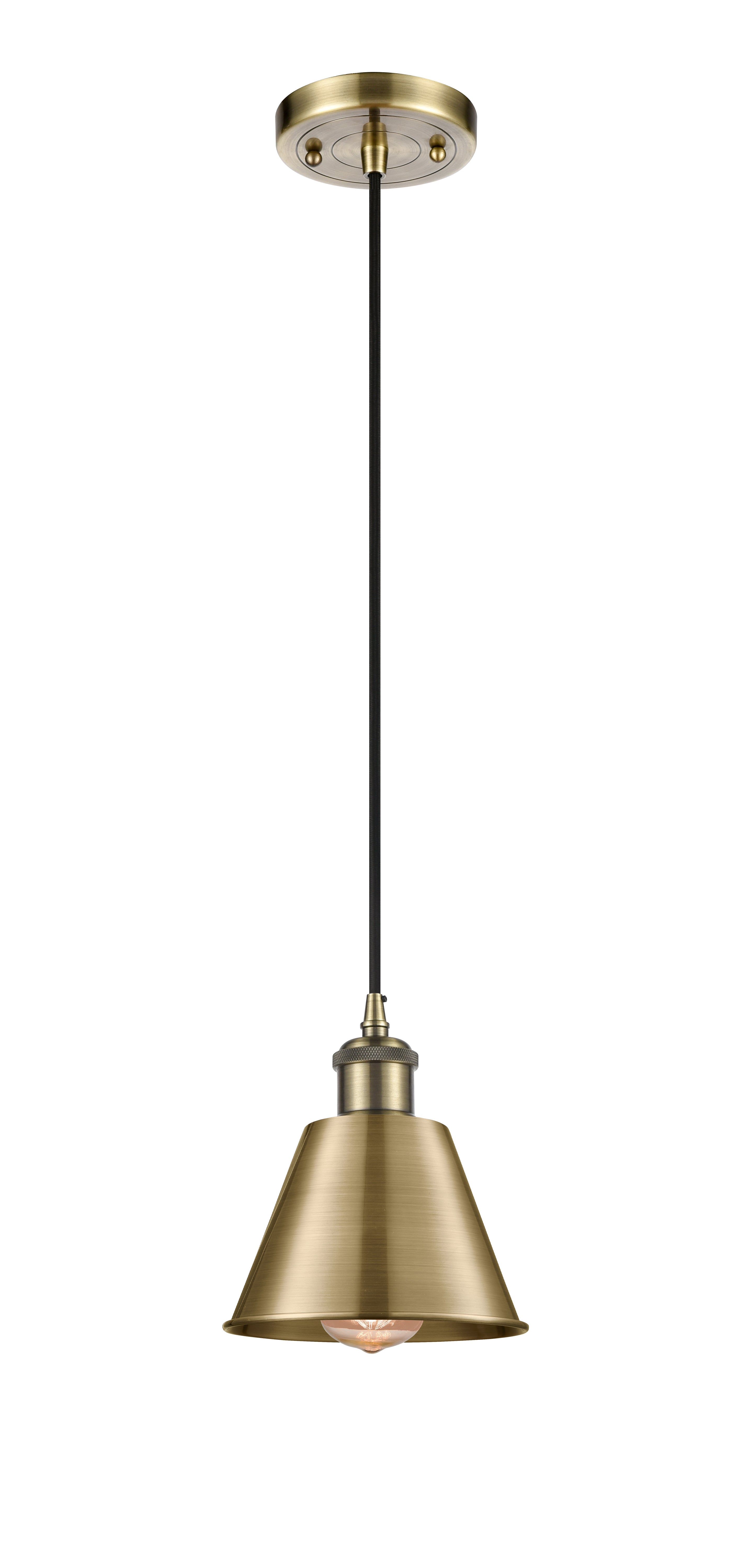 Ballston Mini Pendant Antique Brass Cast